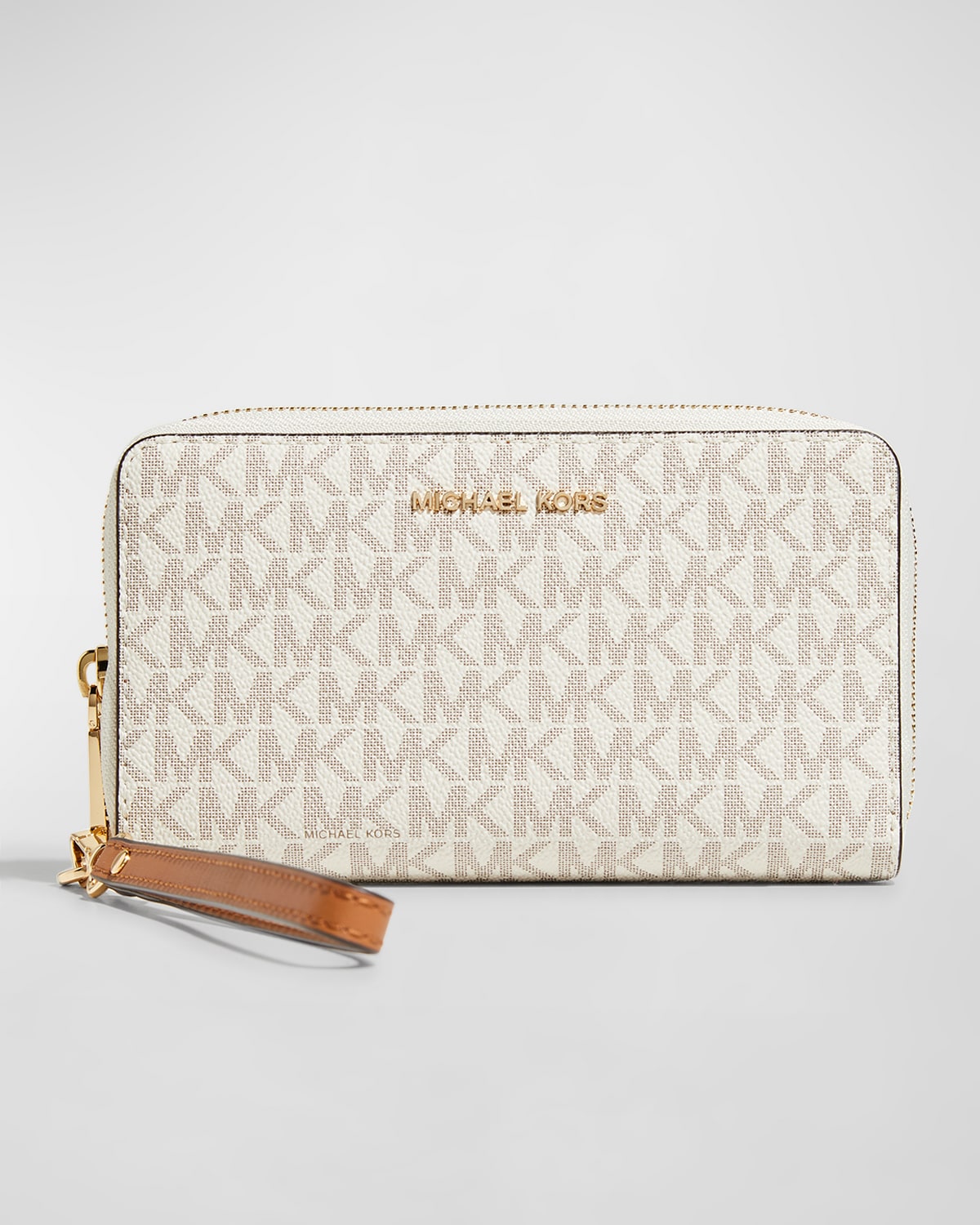 MICHAEL Michael Kors Monogram Zip Leather Continental Wallet Neiman