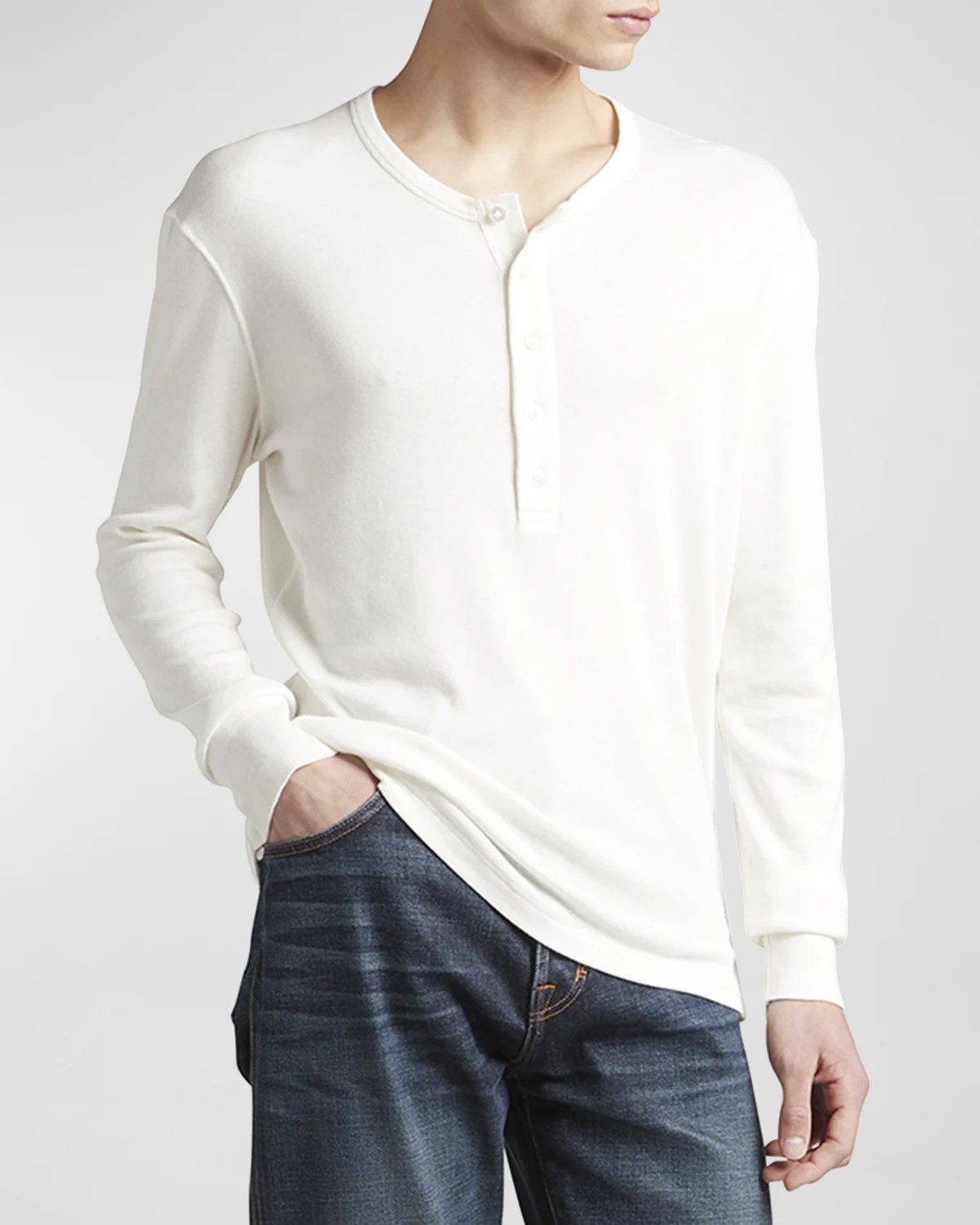 TOM FORD Men's Cotton Stretch Jersey Tshirt Neiman Marcus