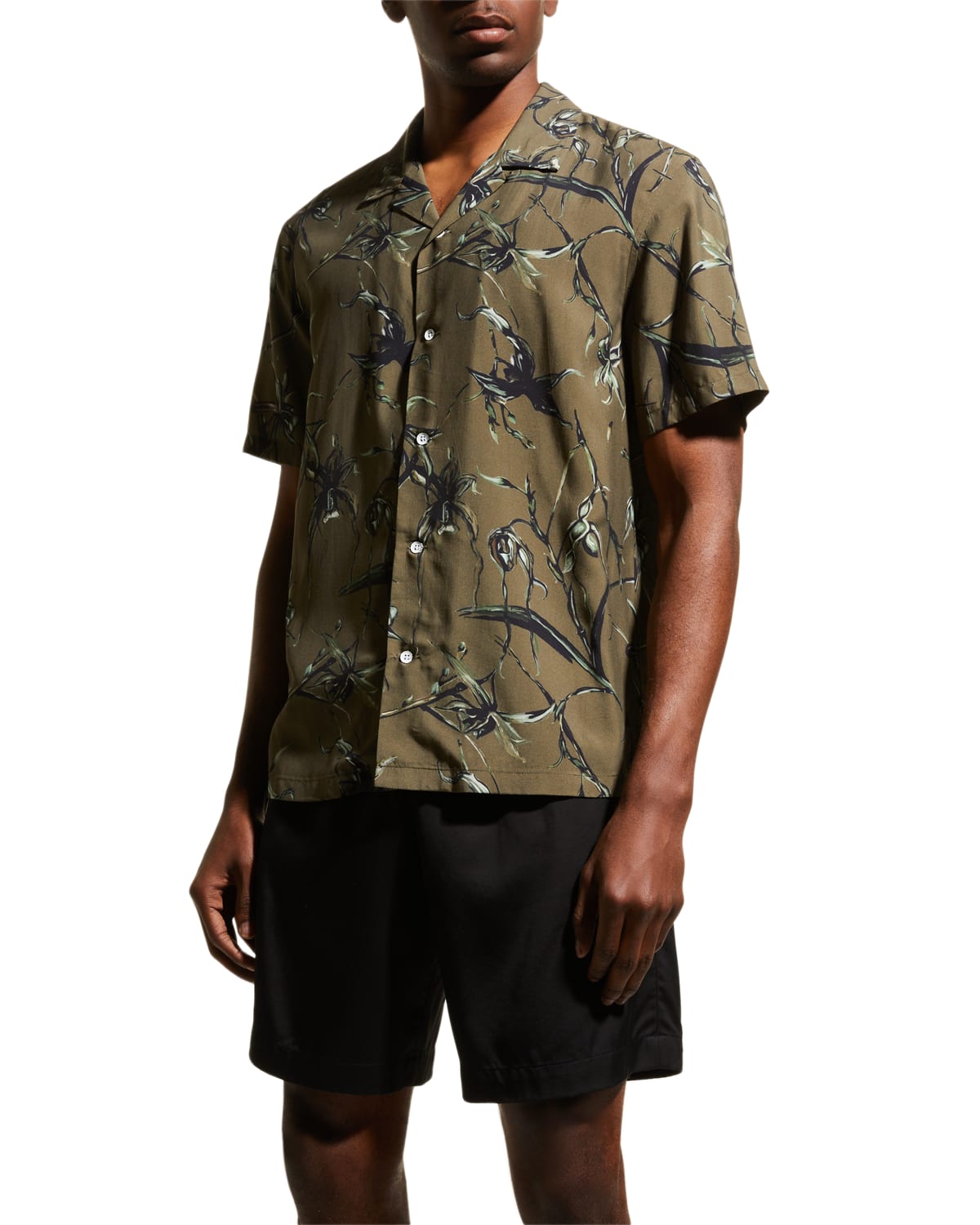Rag & Bone Men's Avery Printed Camp Shirt Neiman Marcus