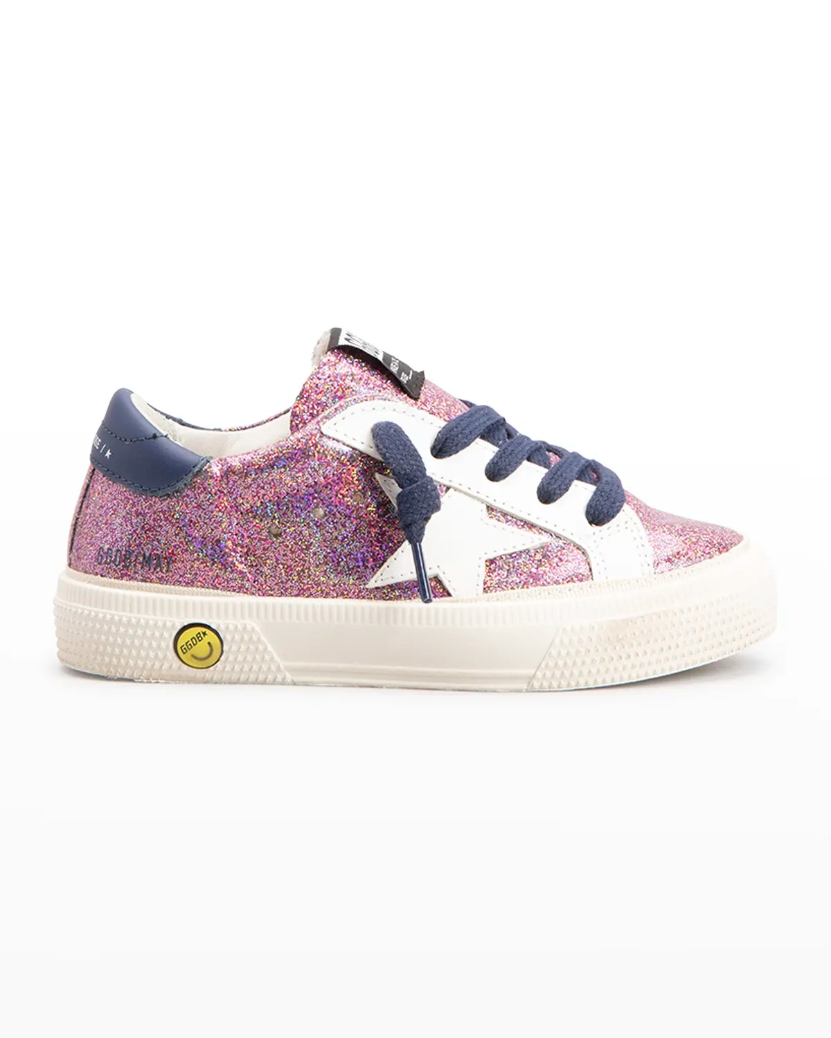 Golden Goose Girl's Super Star Leather GlitterSole LowTop Sneakers