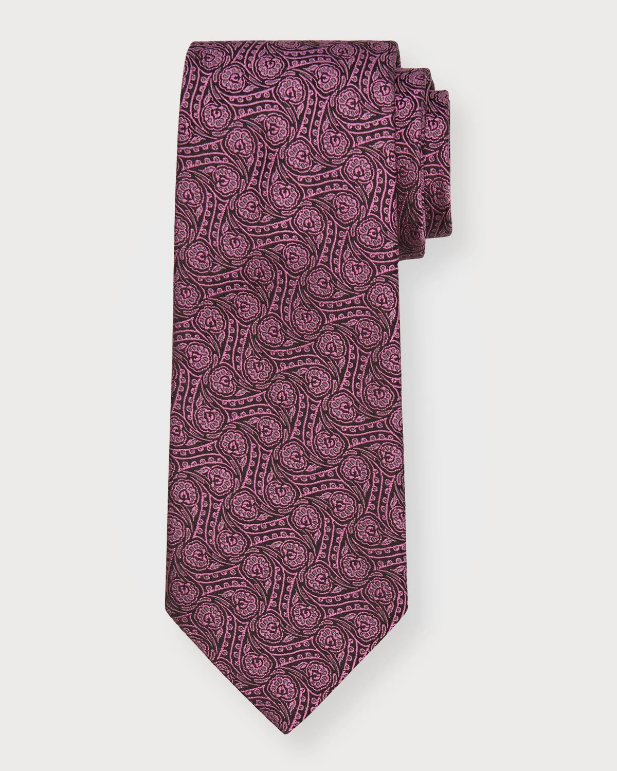 Charvet Men's Geometric Jacquard Silk Tie Neiman Marcus