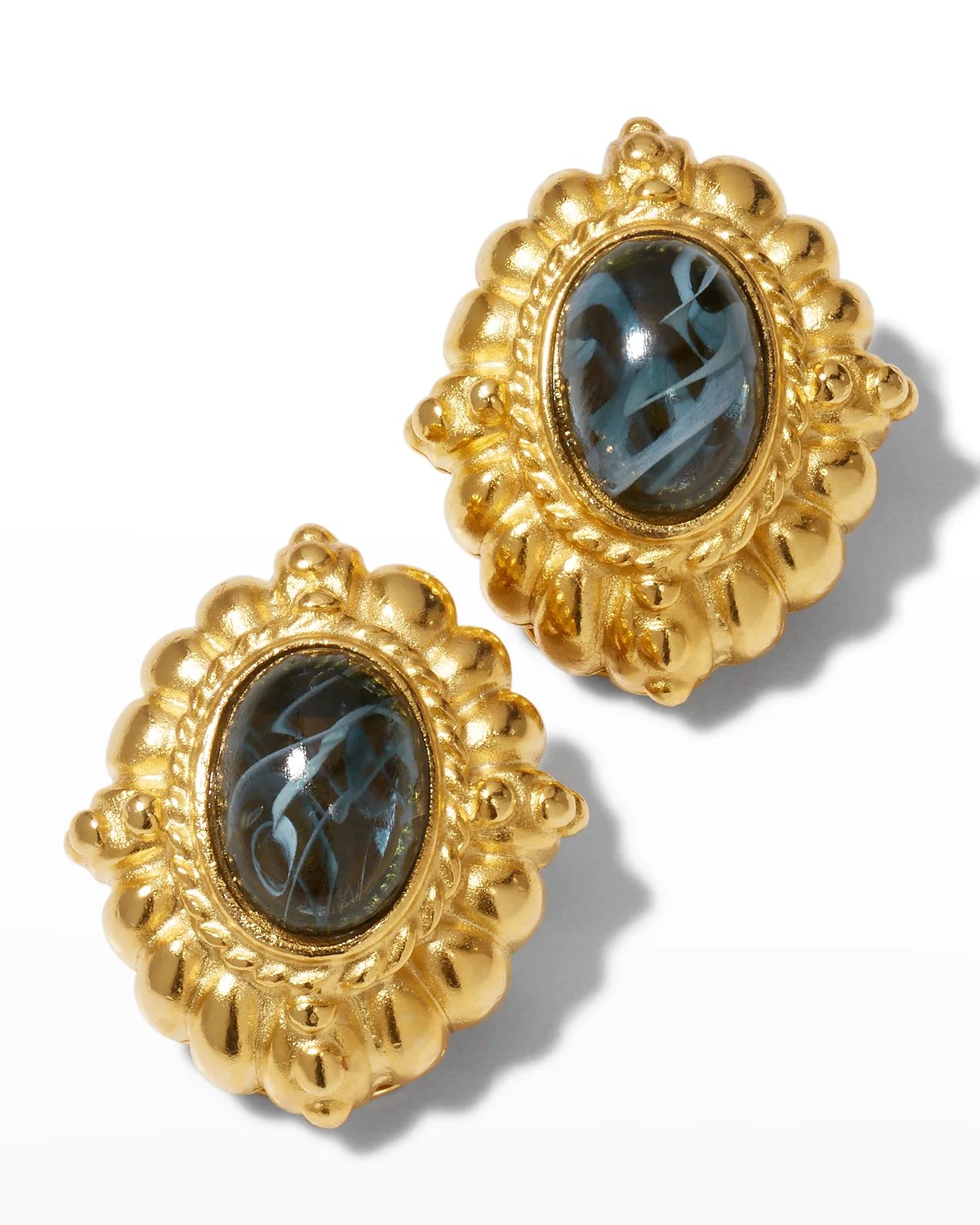 BenAmun Gold Ball ClipOn Earrings Neiman Marcus