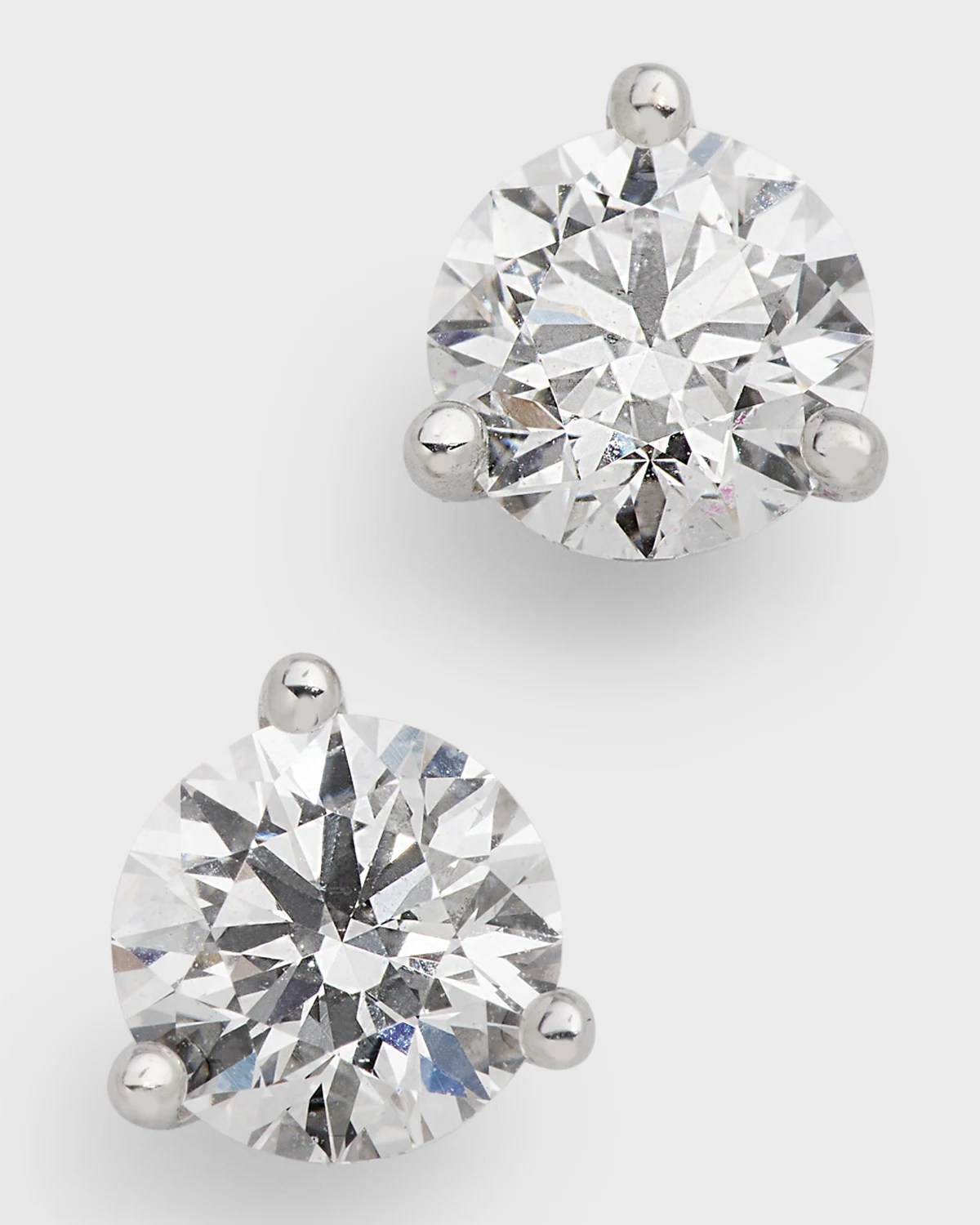 NM Diamond Collection 18k White Gold Diamond Martini Stud Earrings, 1