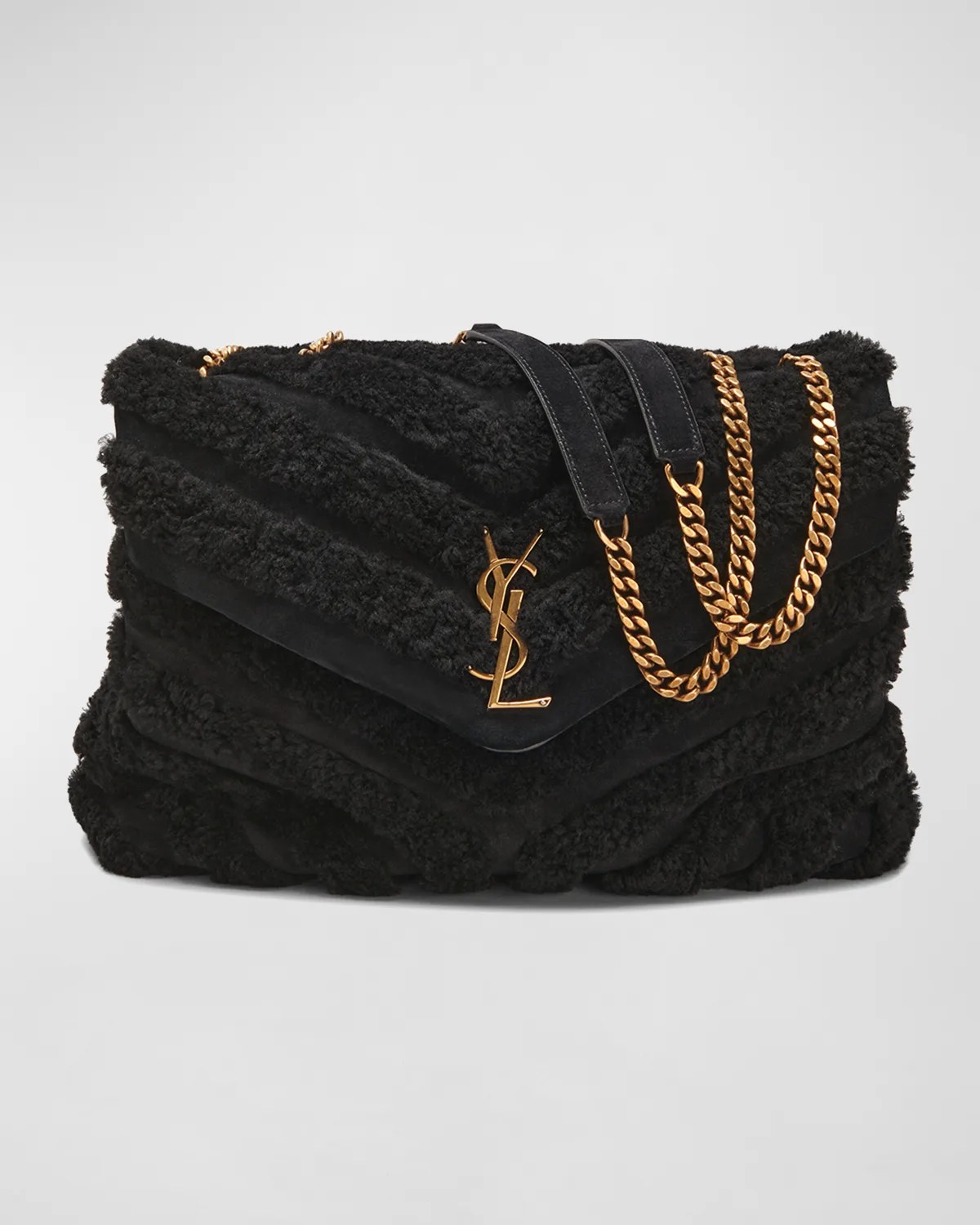 Saint Laurent Loulou Medium YSL Quilted Suede Shoulder Bag Neiman Marcus