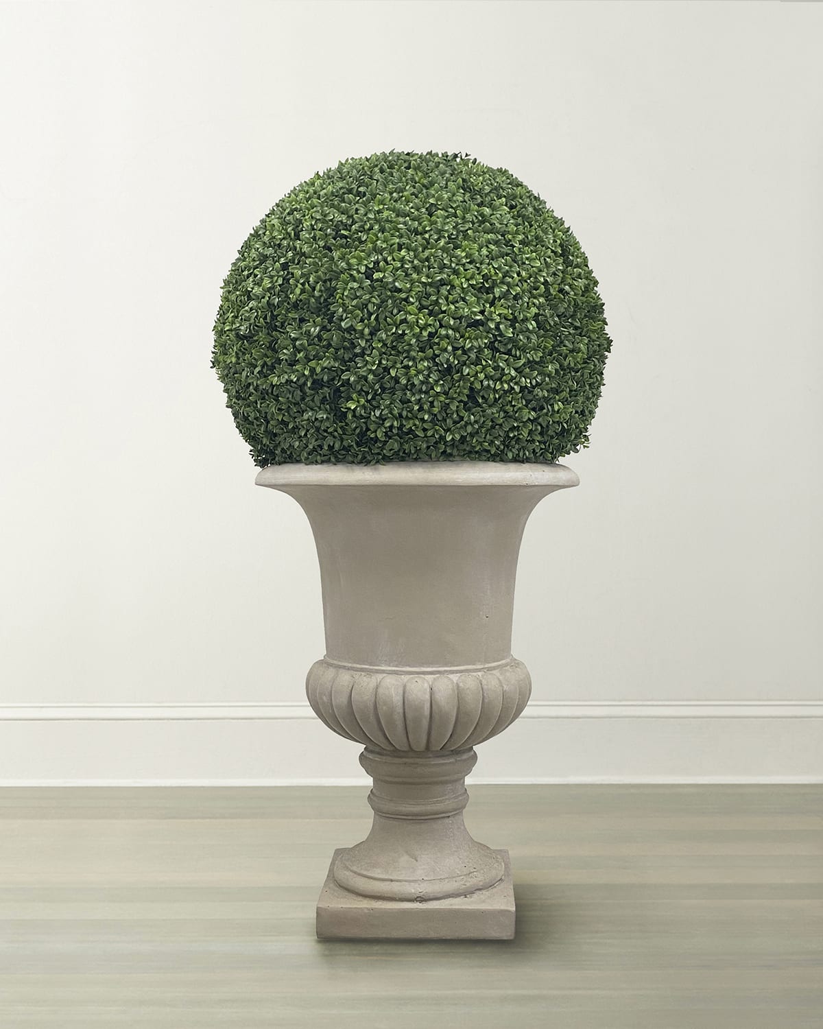 Winward Preserved Boxwood Ball in Porcelain Vase 14" Neiman Marcus