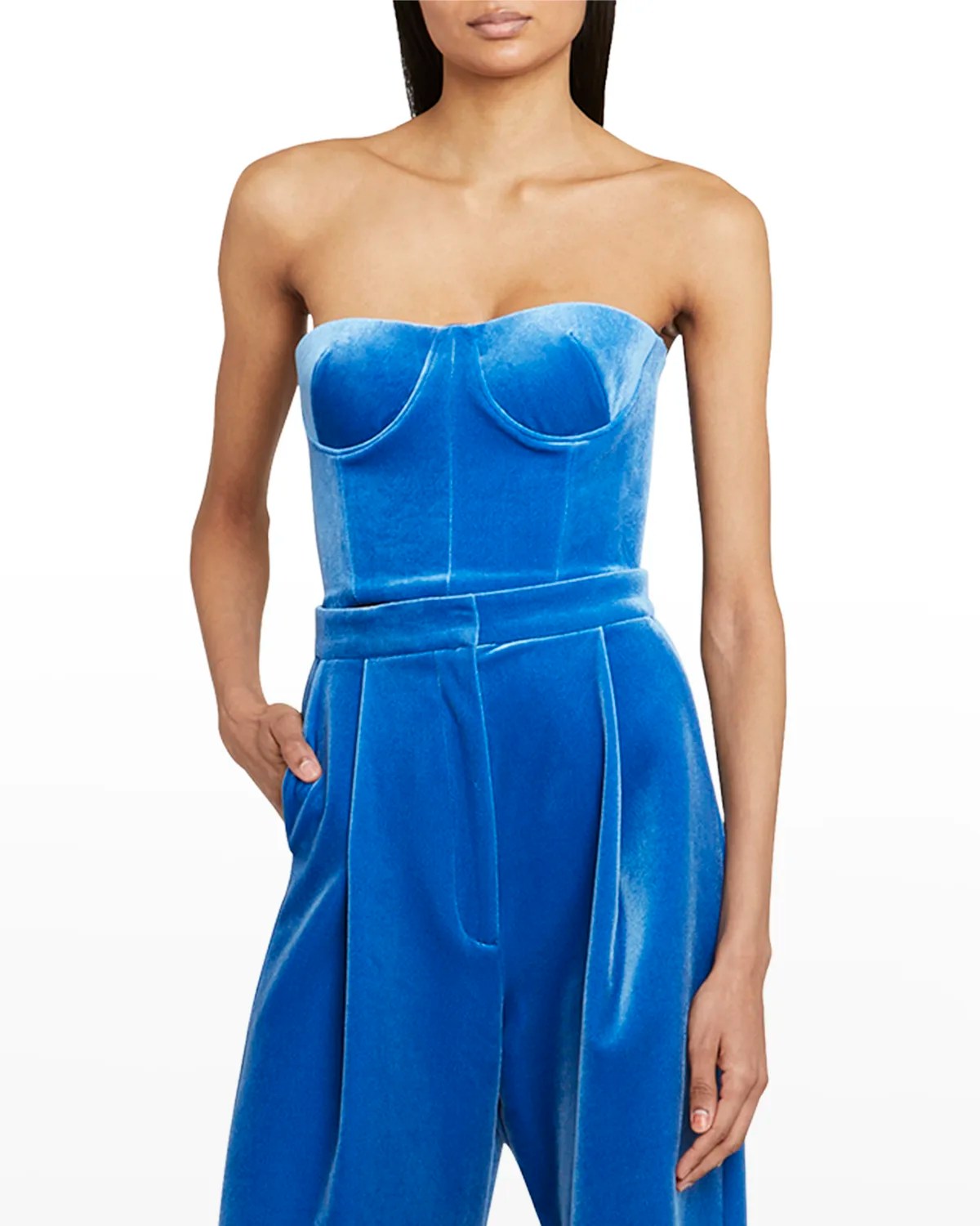 Co Strapless Leather Bustier Top Neiman Marcus