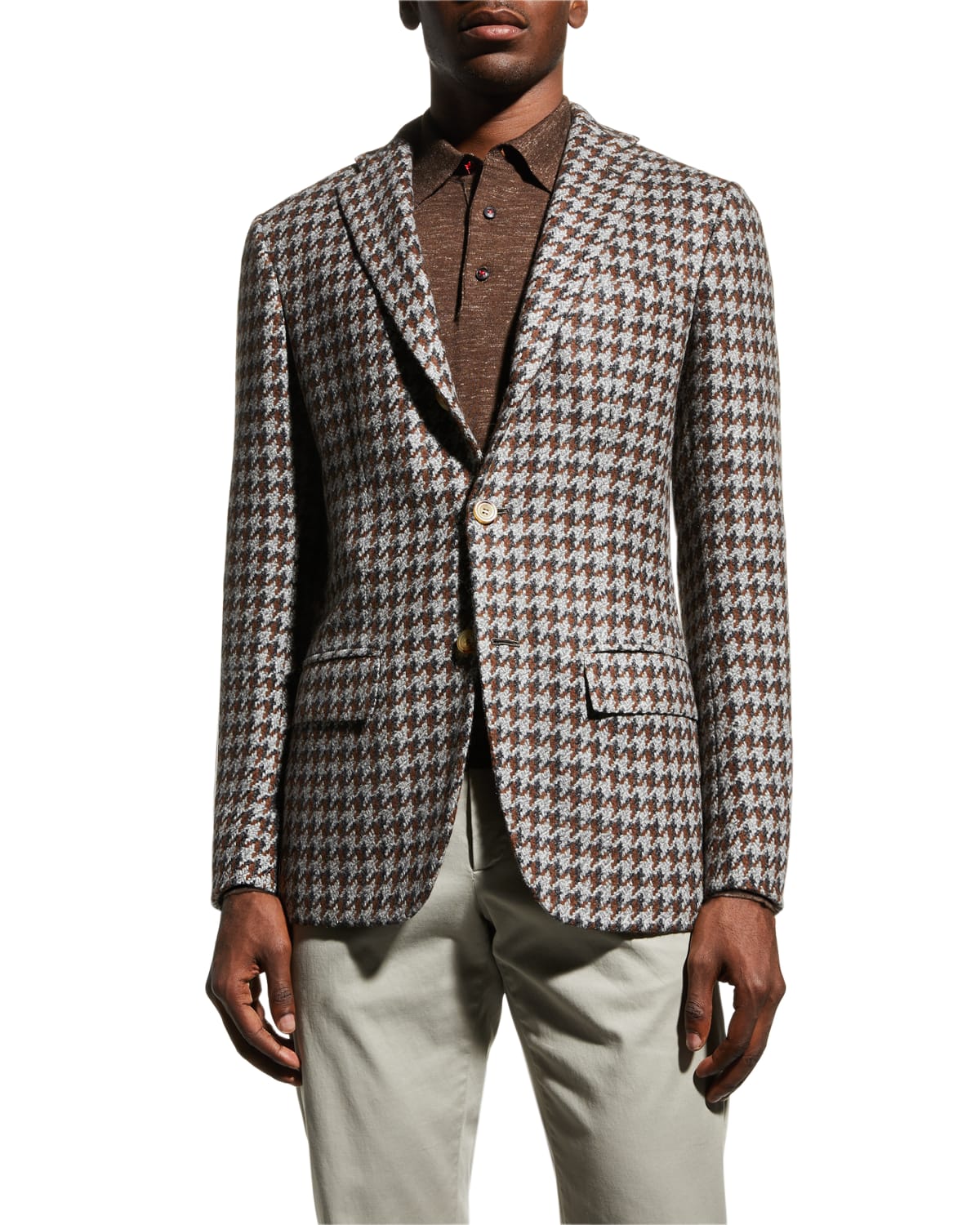 Kiton Men's Large Chevron Sport Coat Neiman Marcus