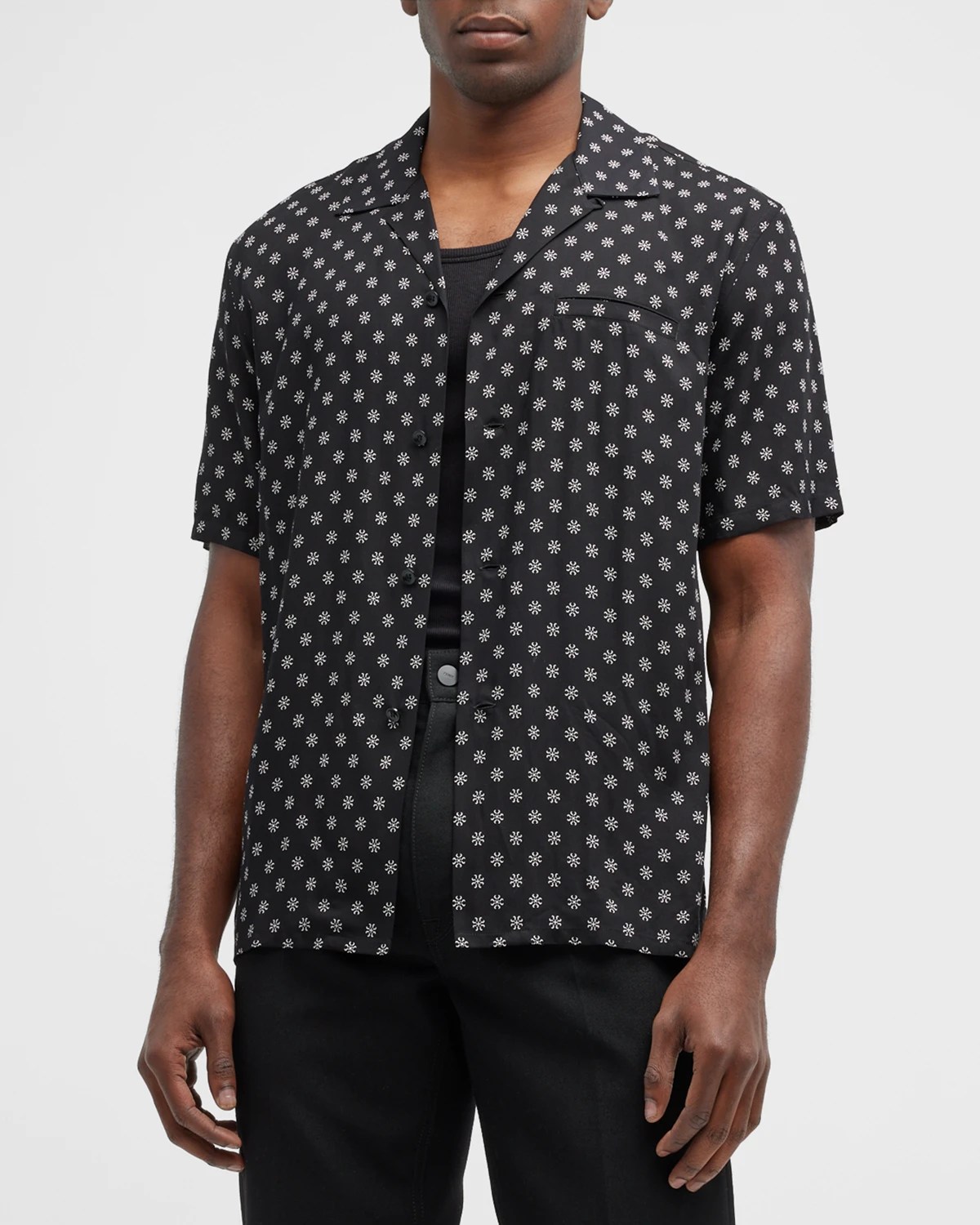 Scotch & Soda Men's FloralPrint Camp Shirt Neiman Marcus
