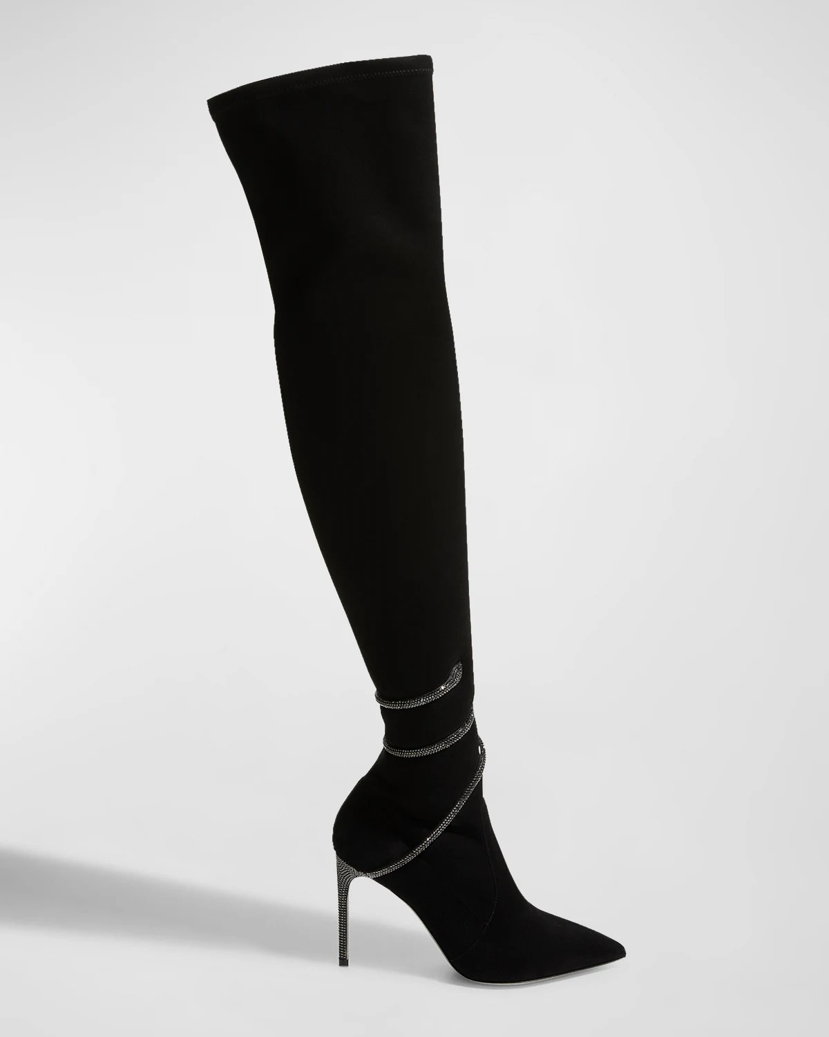 Christian Louboutin Suede Red Sole OverTheKnee Boots Neiman Marcus