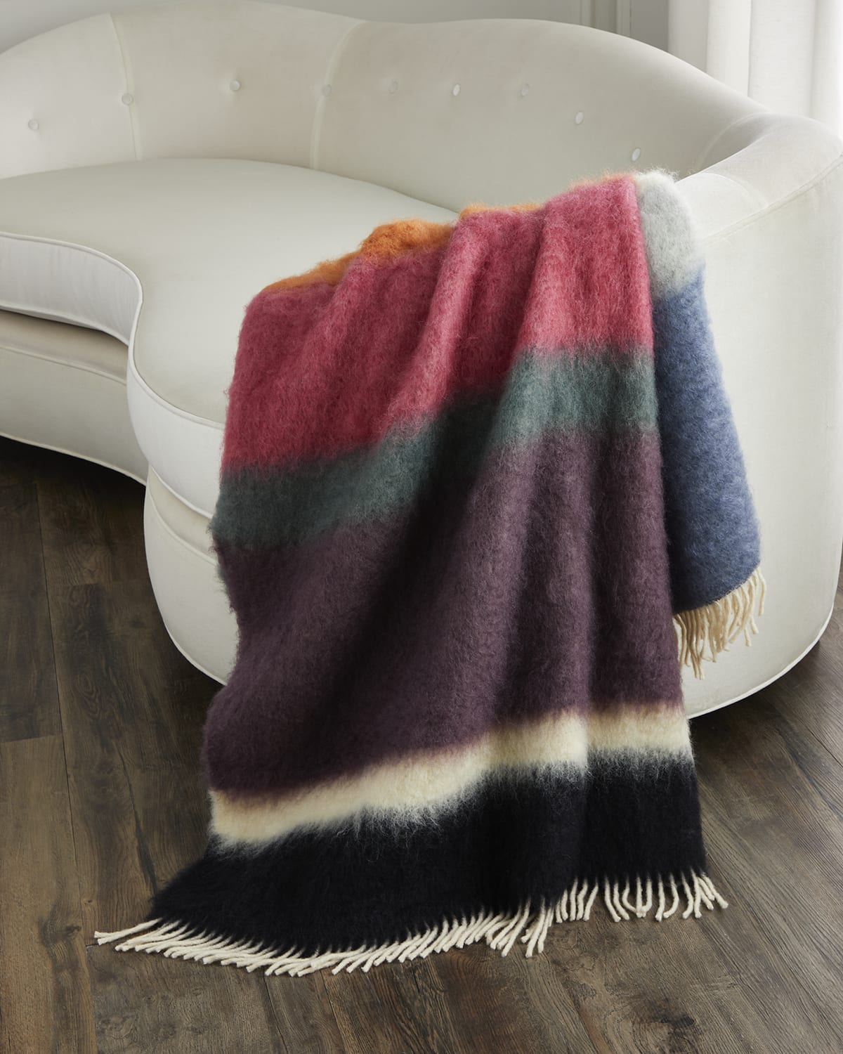 Mantas Ezcaray Matisse Colorblock MohairBlend Throw Neiman Marcus