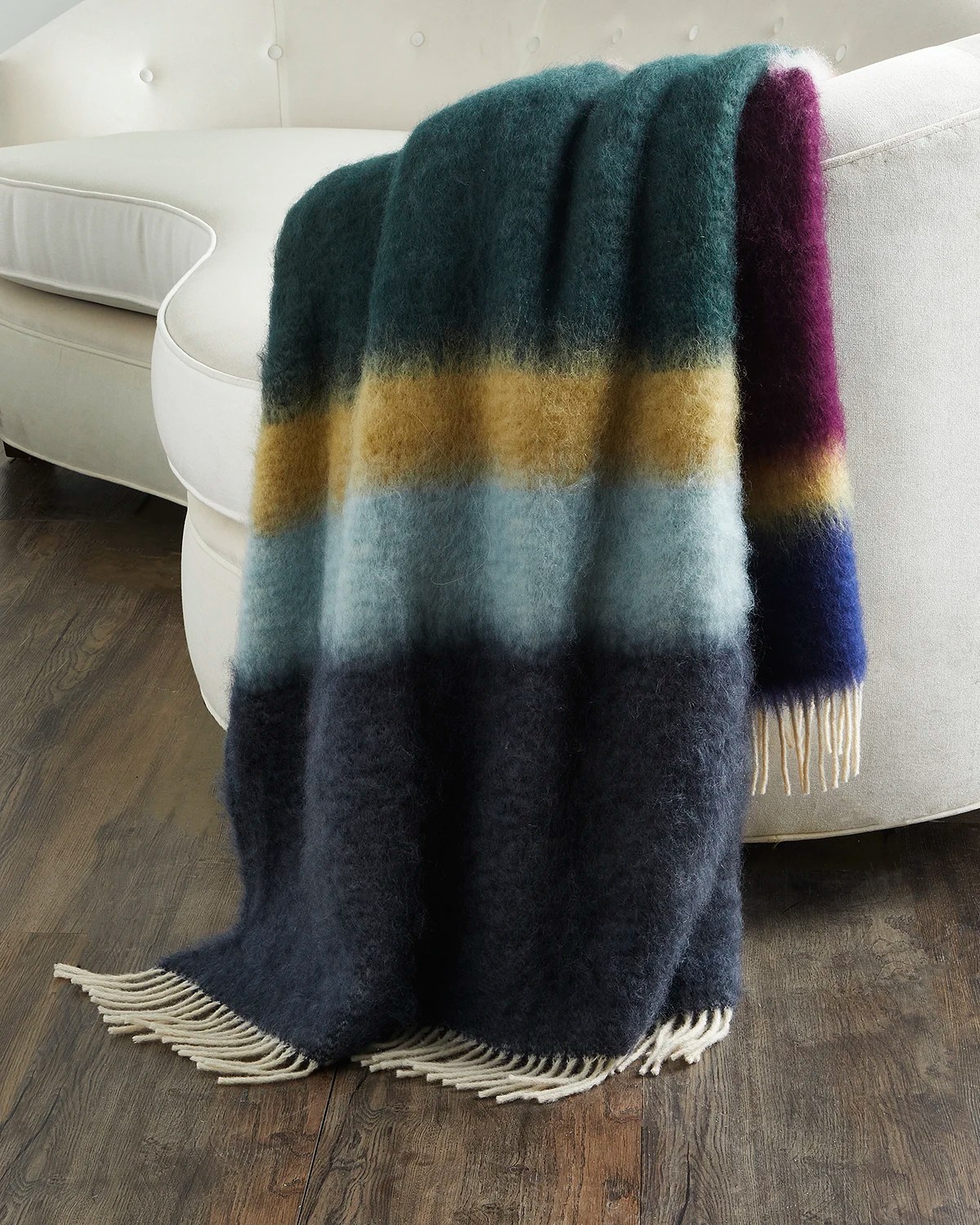 Mantas Ezcaray Matisse Colorblock MohairBlend Throw Neiman Marcus
