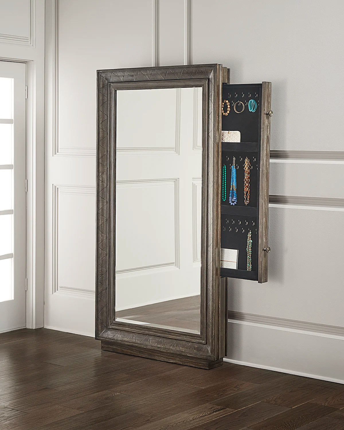 Hooker Furniture Big Sky Floor Mirror With Jewelry Storage Neiman Marcus