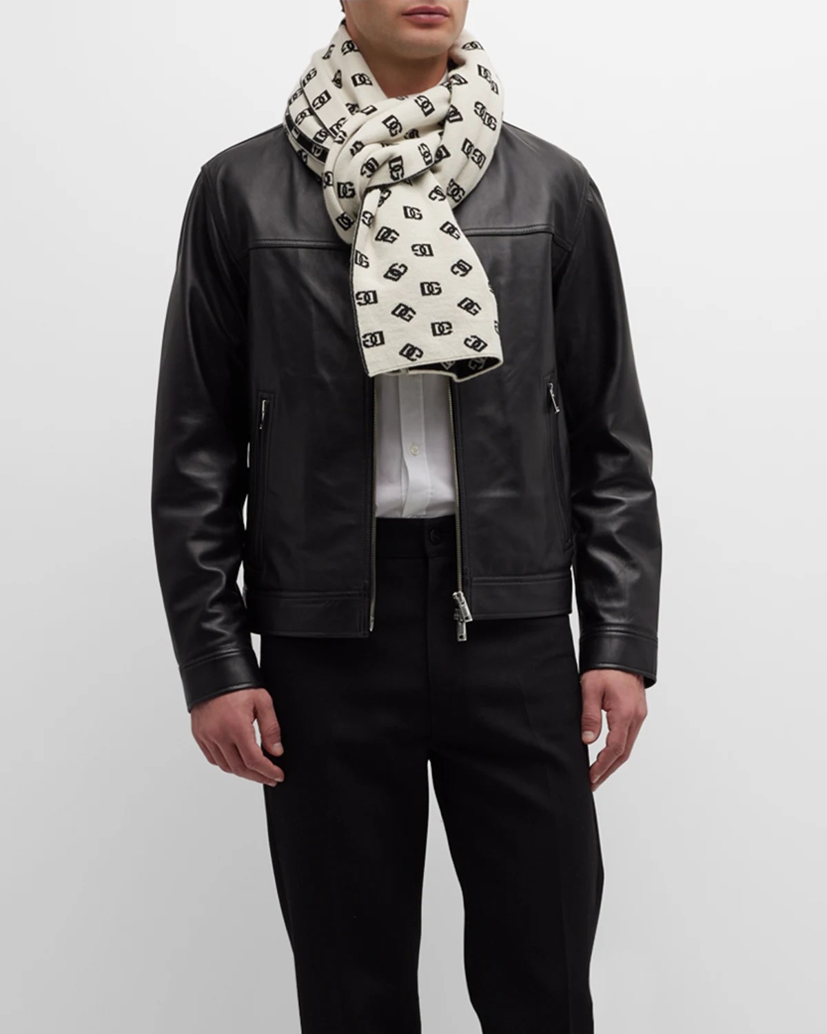 Givenchy Men's 4GLogo WoolCashmere Rectangle Scarf Neiman Marcus