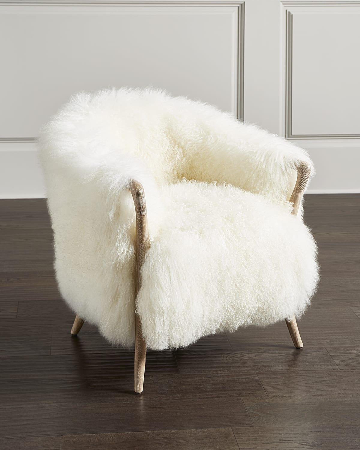 Interlude Home Milan Sheepskin Lounge Chair Neiman Marcus