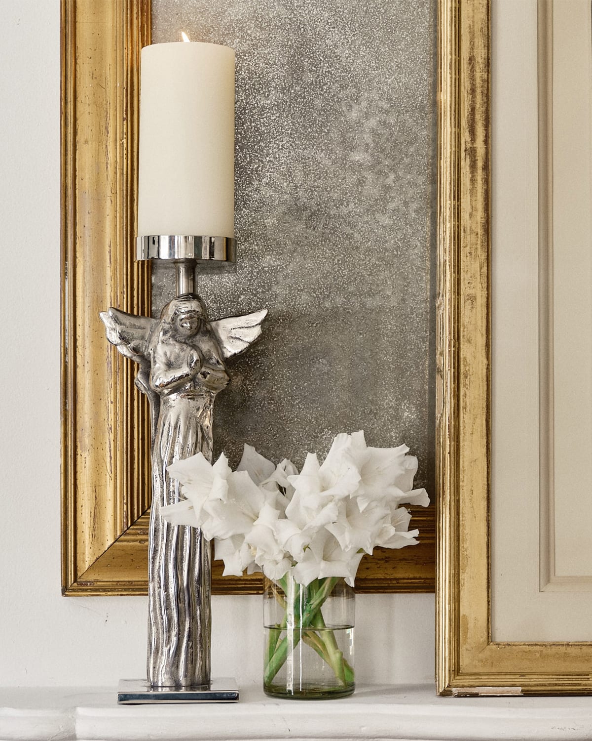 Jan Barboglio Iron Angel Candle Holder Neiman Marcus