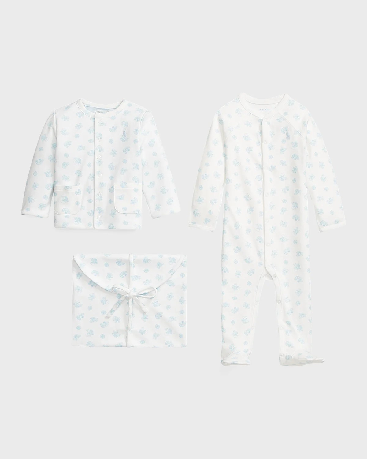 Ralph Lauren Childrenswear Boy's 4Piece Organic Cotton Gift Set, Size