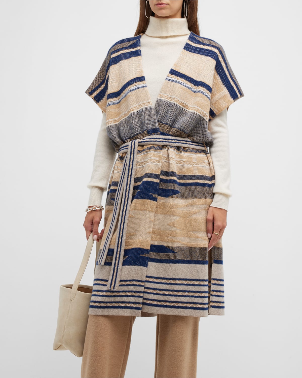 TSE Cashmere Recycled Cashmere Draped Vest Neiman Marcus