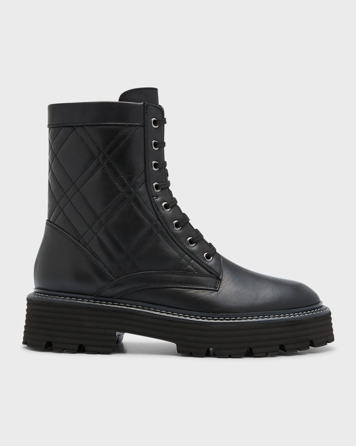 Ash Elton Calfskin Combat Boots Neiman Marcus