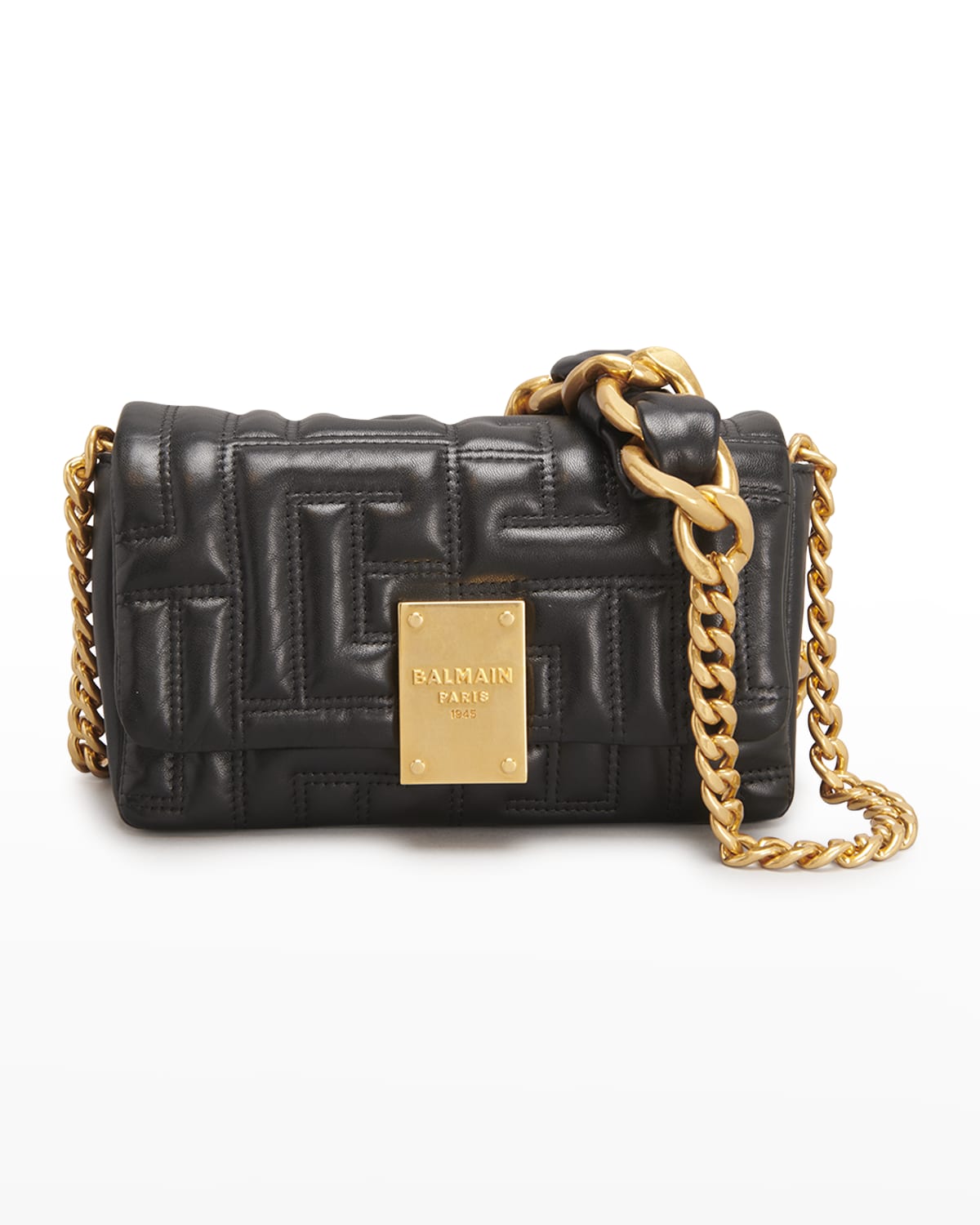 Balmain 1945 Mini Monogram Chain Shoulder Bag Neiman Marcus