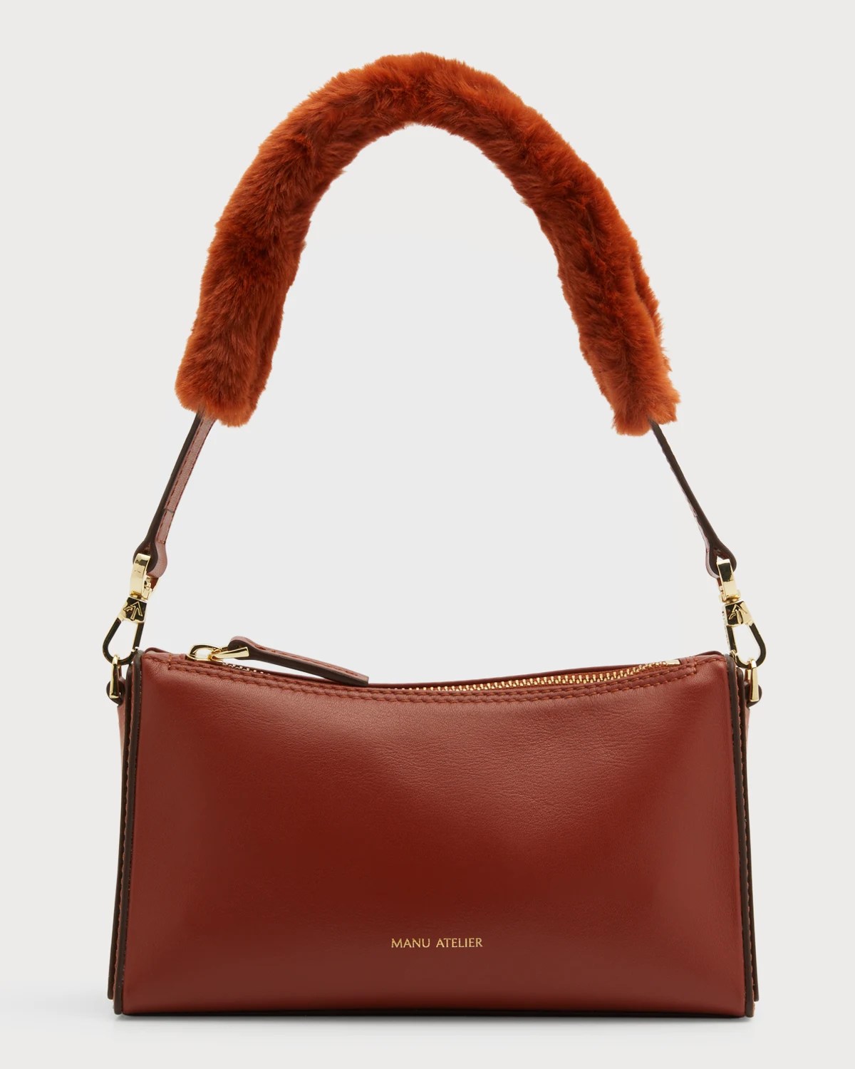 MANU ATELIER Mini Prism FauxFur Shoulder Bag Neiman Marcus