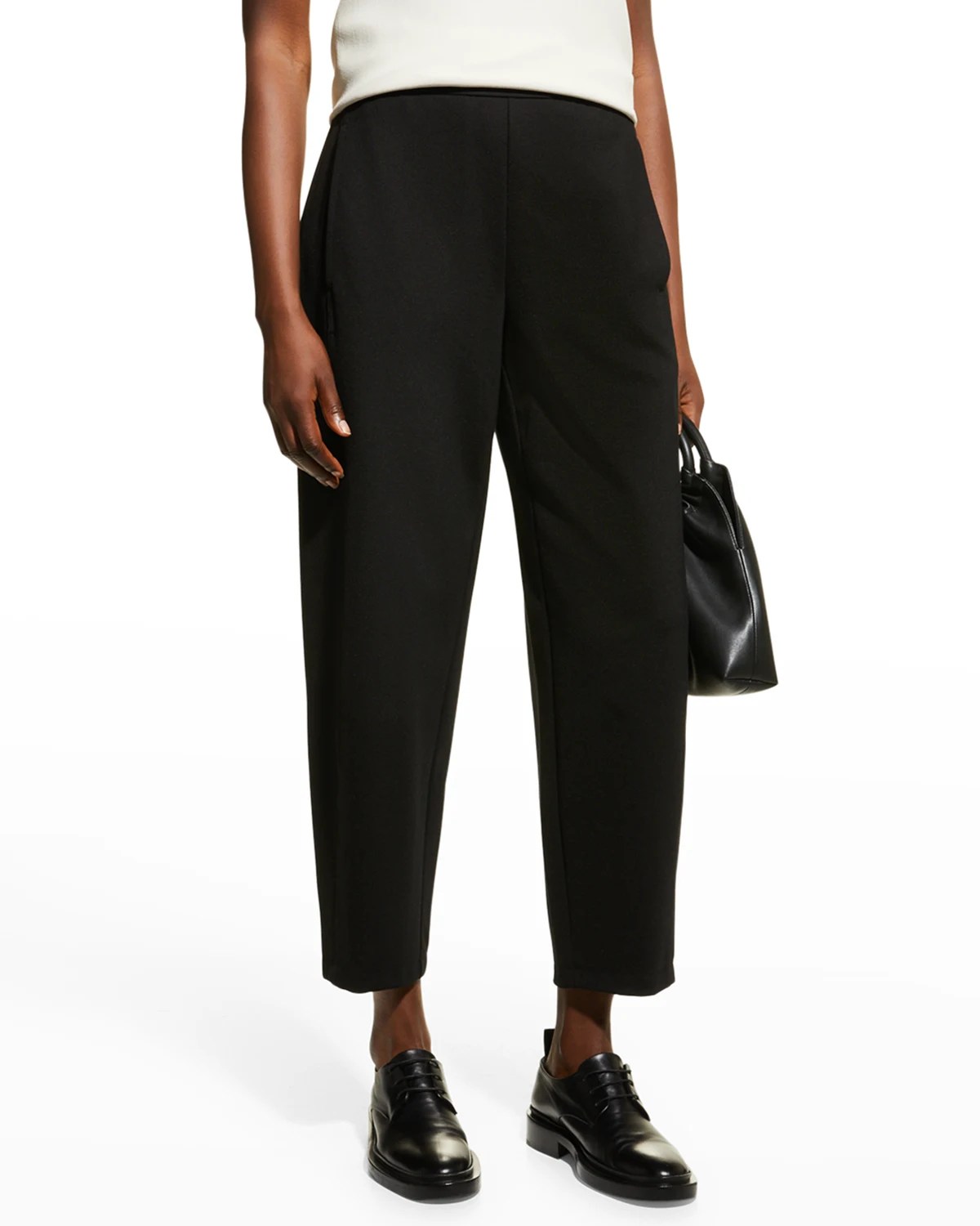 Eileen Fisher Pleated Ponte Lantern Ankle Pants Neiman Marcus