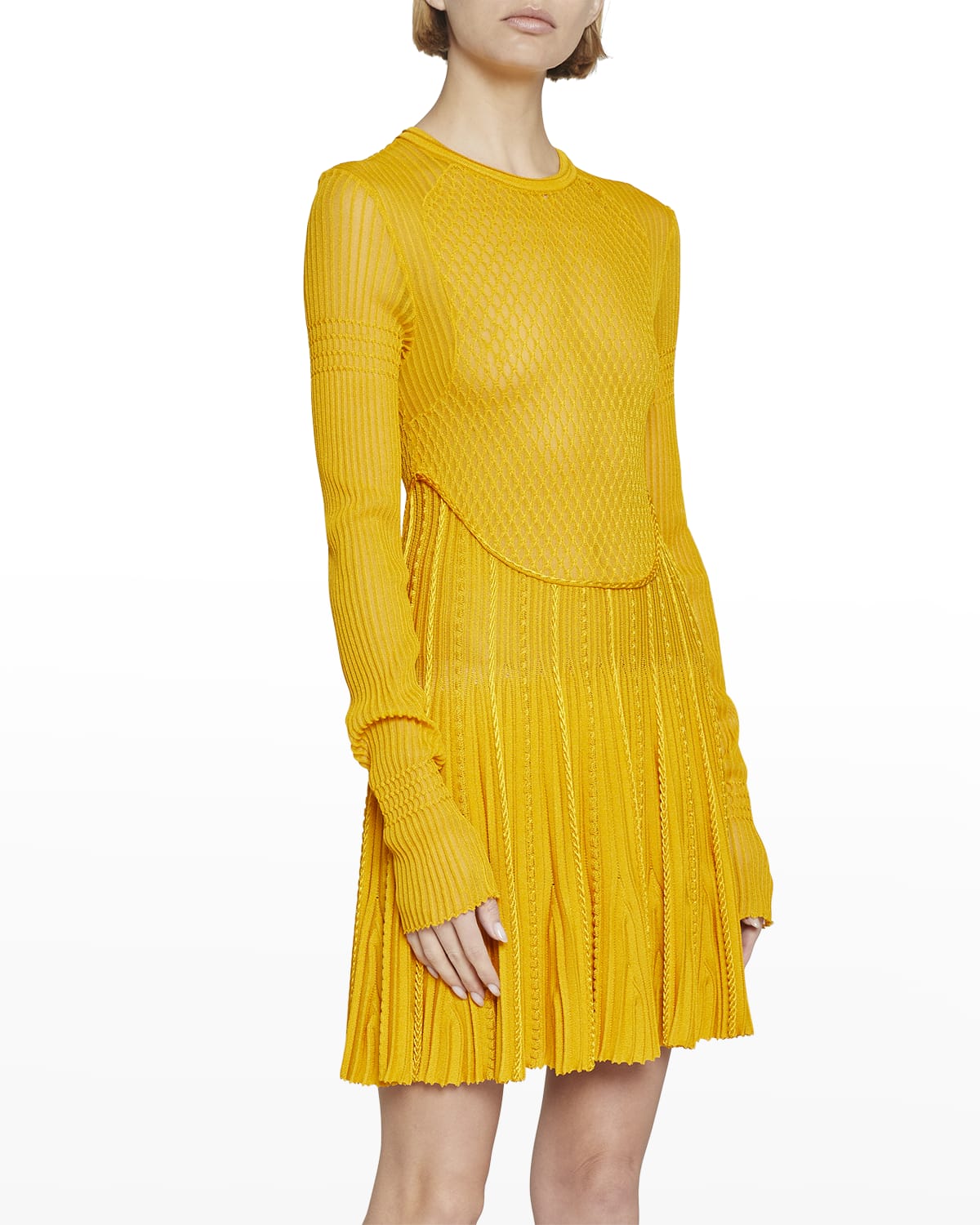 Valentino Garavani Pleated Mini Dress With Cape Detail Neiman Marcus