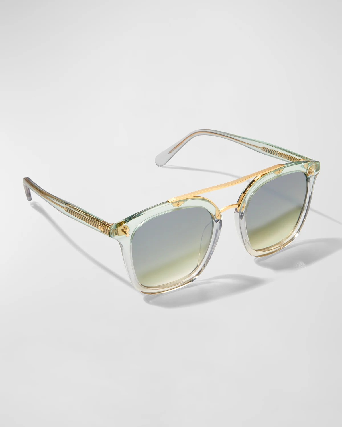 KREWE Coliseum Oversize Square Aviator Sunglasses Capri Neiman Marcus