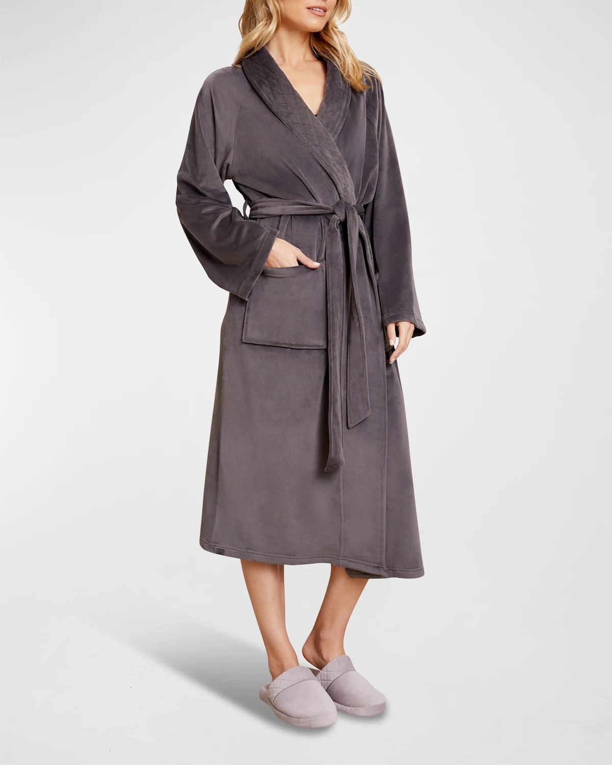 Barefoot Dreams Unisex CozyChic ShawlCollar Skull Robe Neiman Marcus