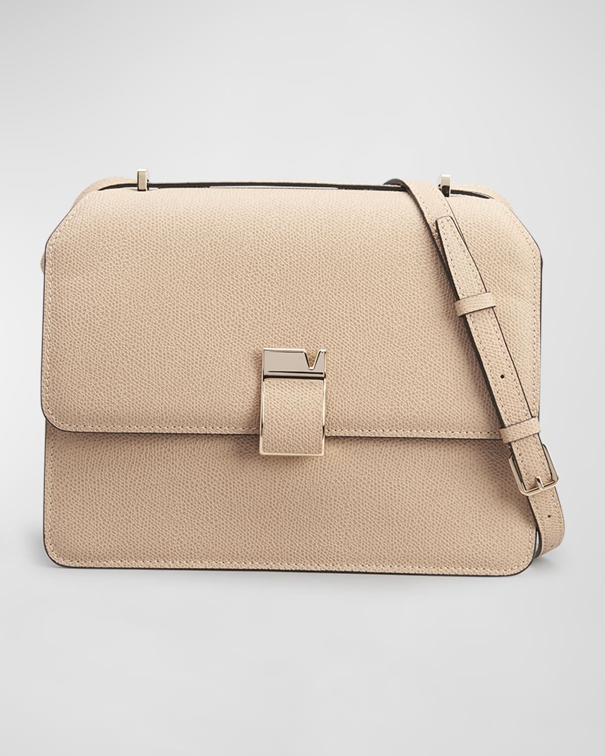 Valextra Nola Medium Flap Leather Crossbody Bag Neiman Marcus