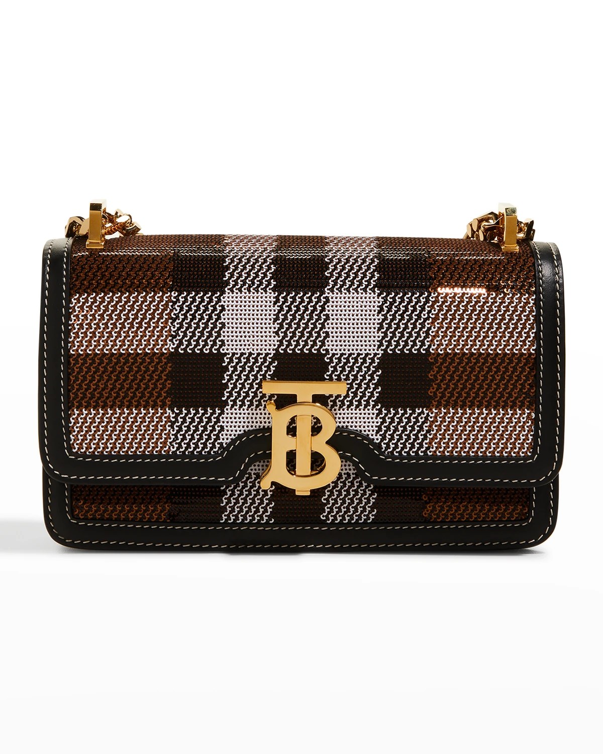 Burberry Elongated TB CrocEmbossed Leather Shoulder Bag Neiman Marcus