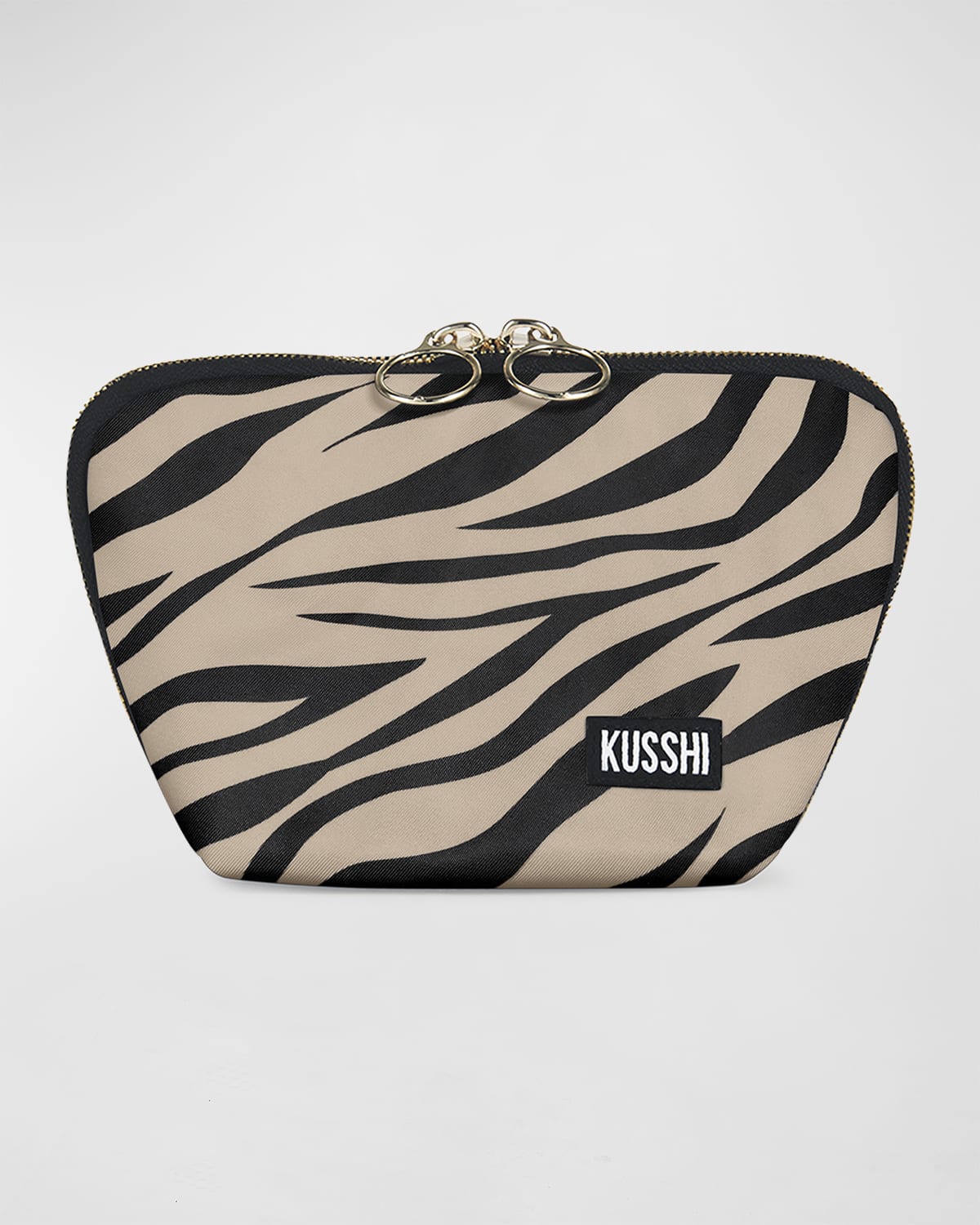 KUSSHI Signature ZebraPrint Makeup Bag Neiman Marcus