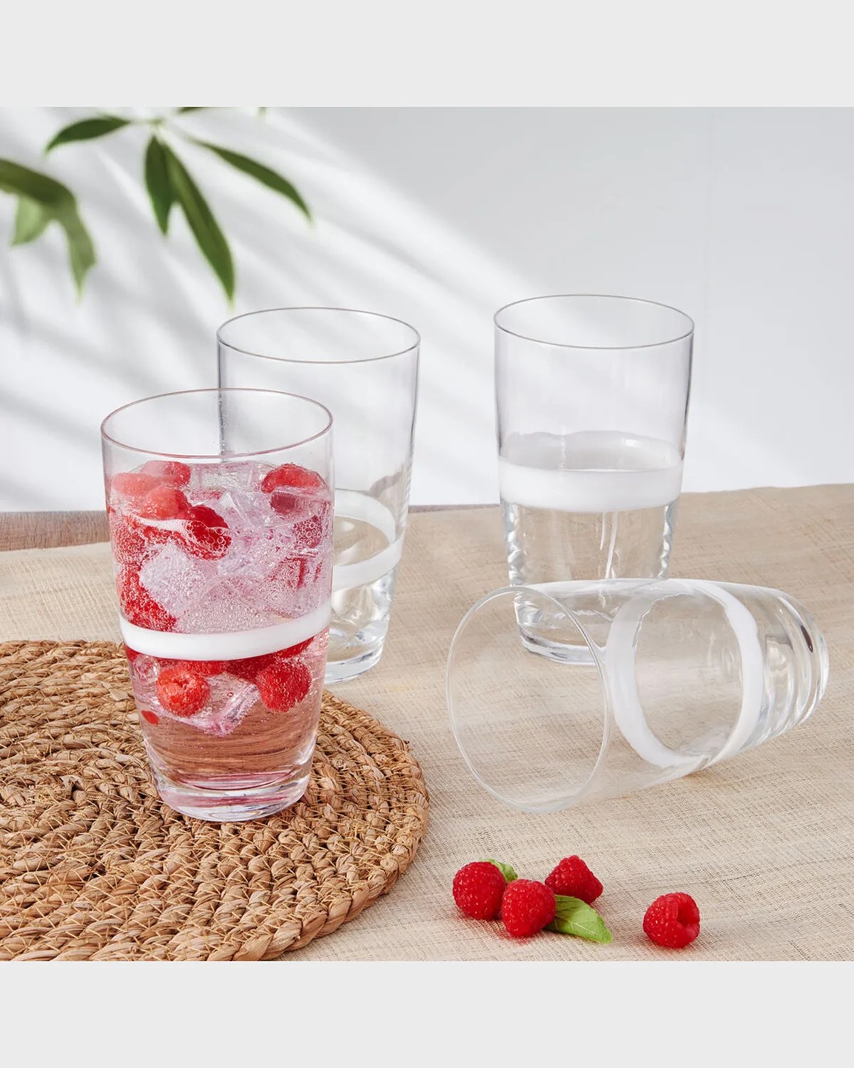 Fitz & Floyd Beaded Highball Glasses Set of 4 Neiman Marcus