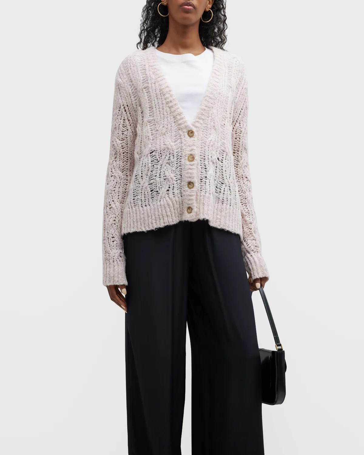 Splendid Corinne MixedKnit Wool Cardigan Neiman Marcus