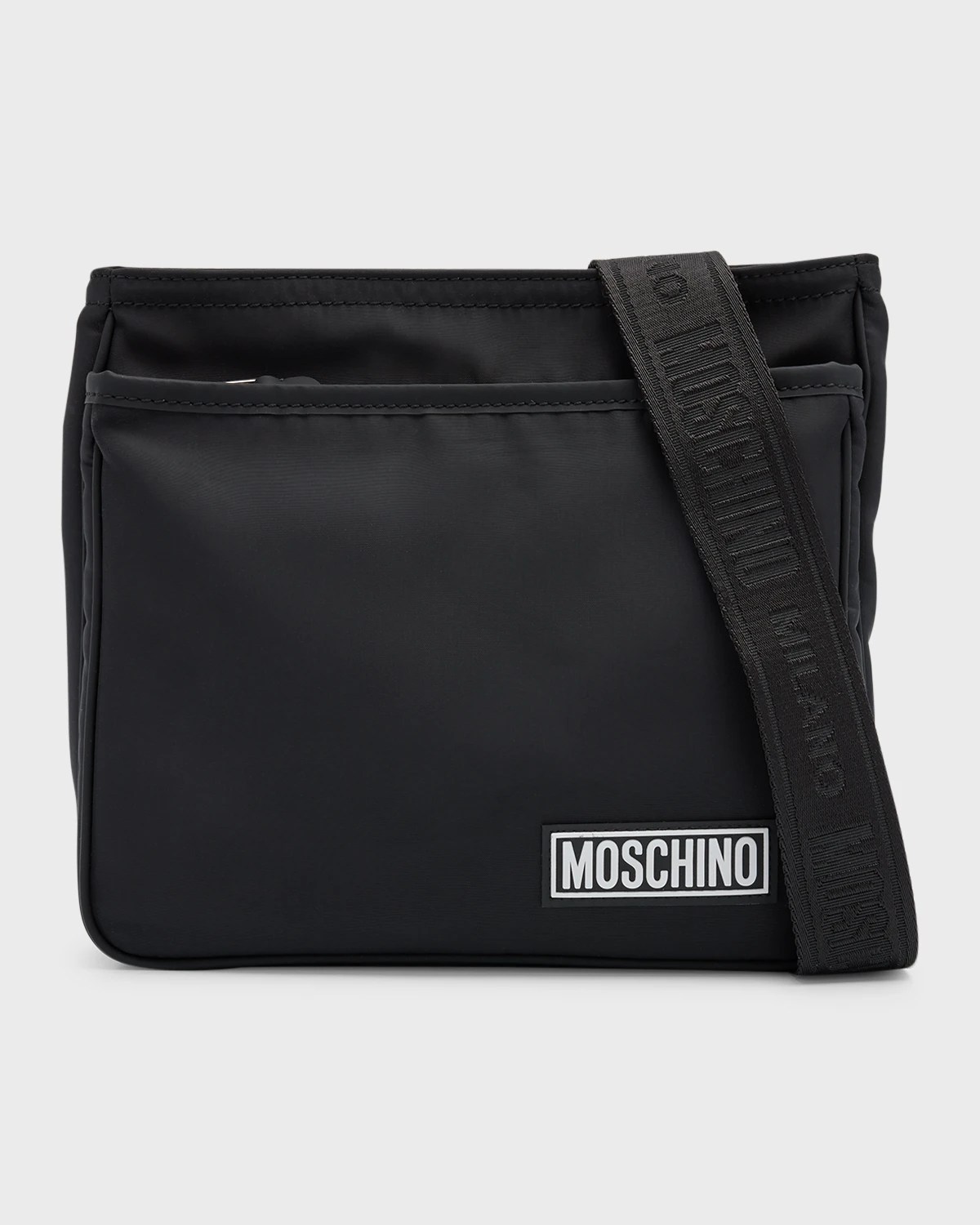 Moschino Men's Leather Crossbody Bag Neiman Marcus