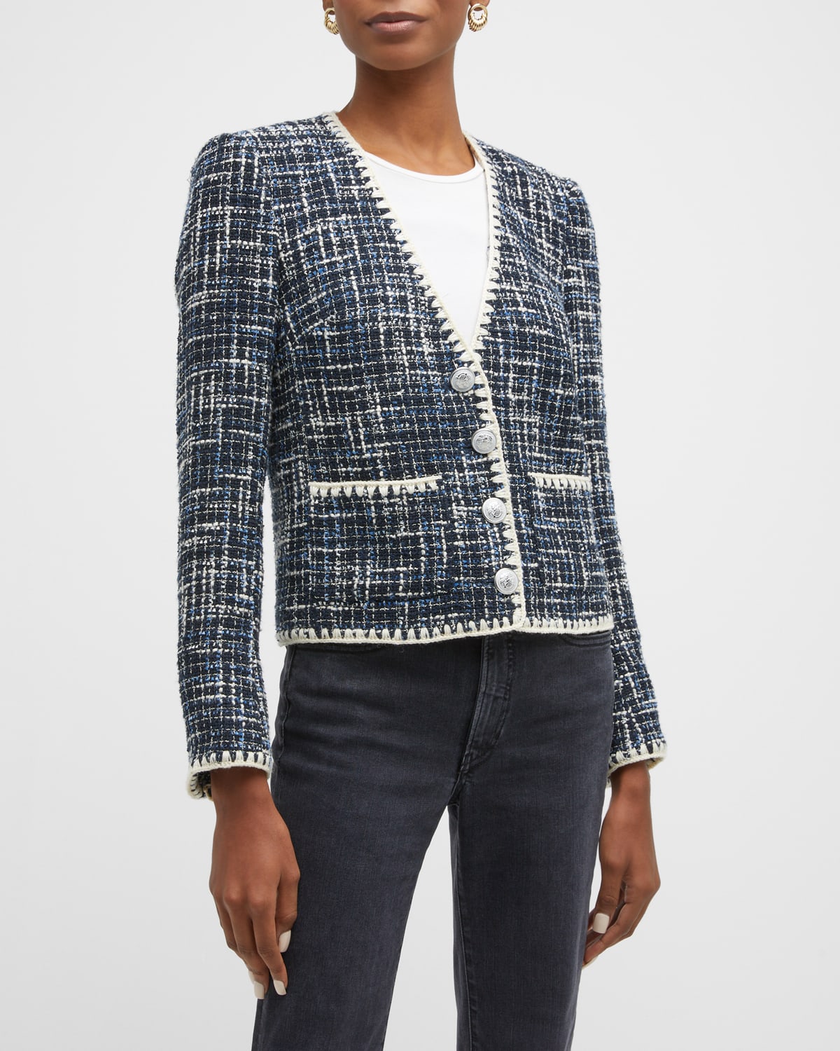 Veronica Beard Daryl Embroidered Jacket Neiman Marcus