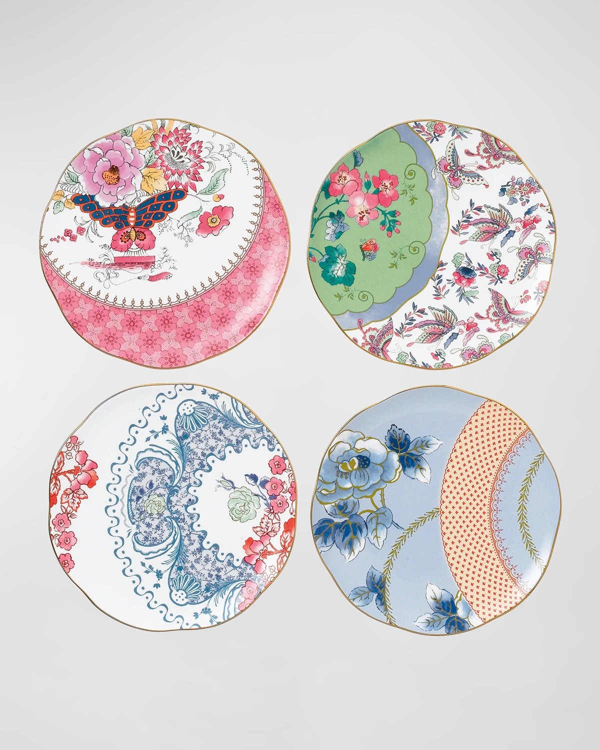 Wedgwood Butterfly Bloom Teacup & Saucer, Set of 2 Neiman Marcus