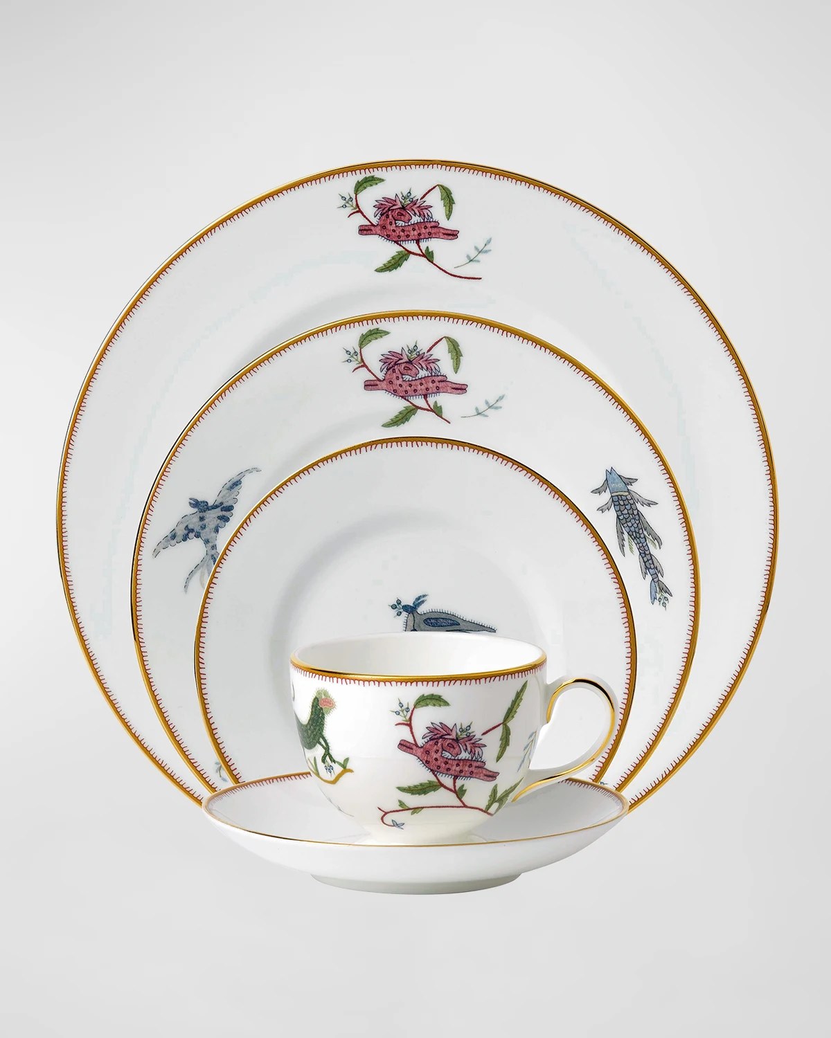 Wedgwood Hibiscus 5Piece Place Setting Neiman Marcus