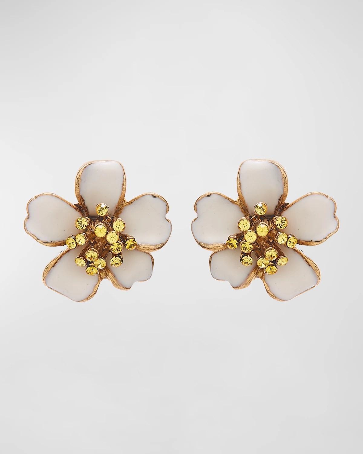 Oscar de la Renta Flower Cluster Earrings Neiman Marcus
