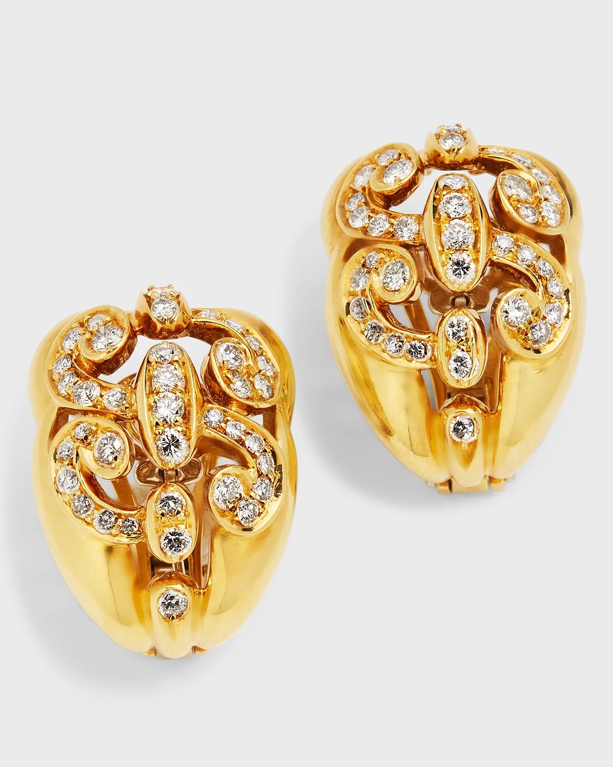 Piranesi 18K White Gold Ruby Wave Heart Convertible Earrings Neiman