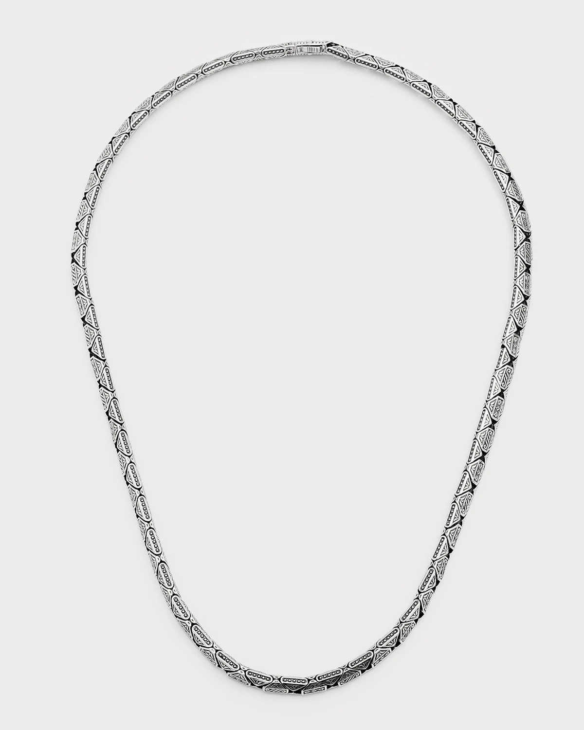 Konstantino Men's Sterling Silver Rectangle Link Chain Necklace