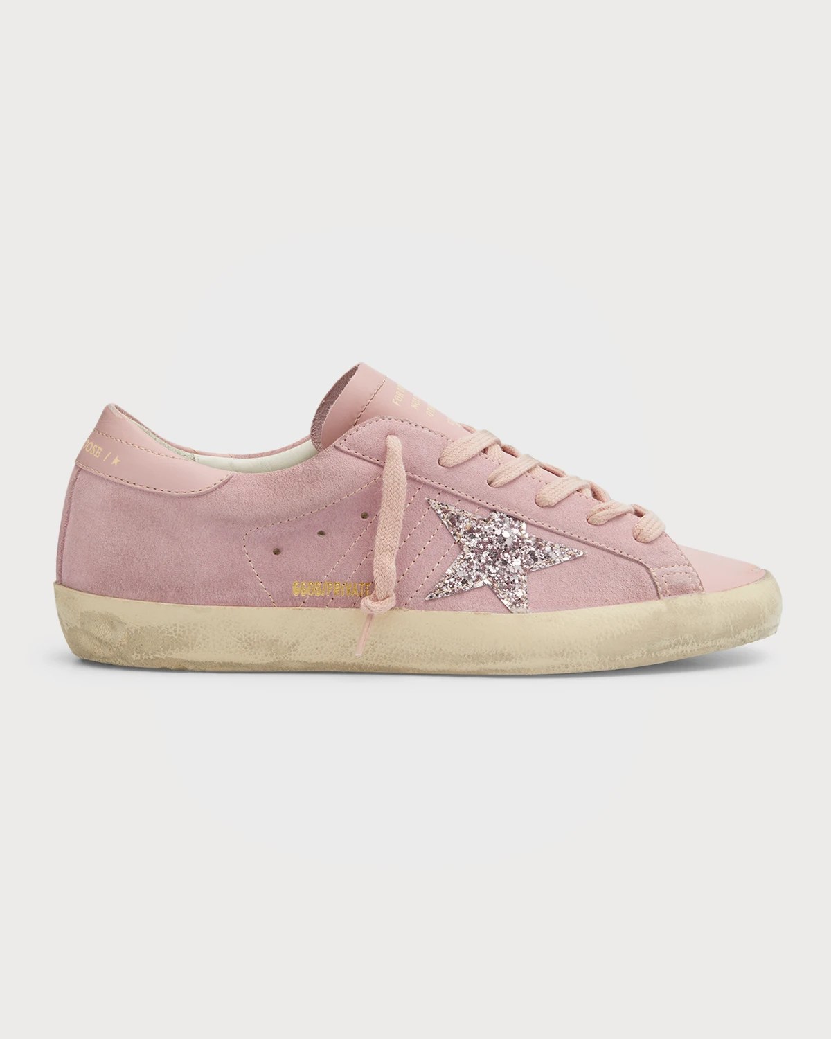 Golden Goose Superstar Leather Glitter LowTop Sneakers Neiman Marcus