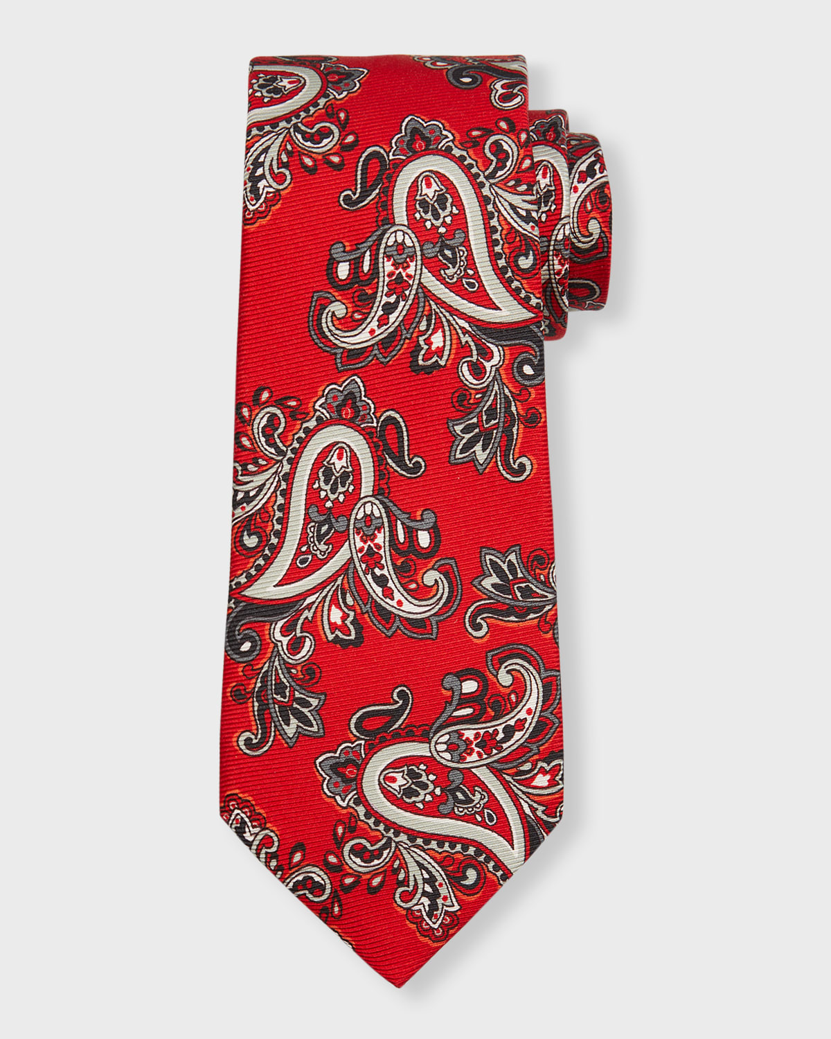 Kiton Men's MedallionPrint Silk Tie Neiman Marcus