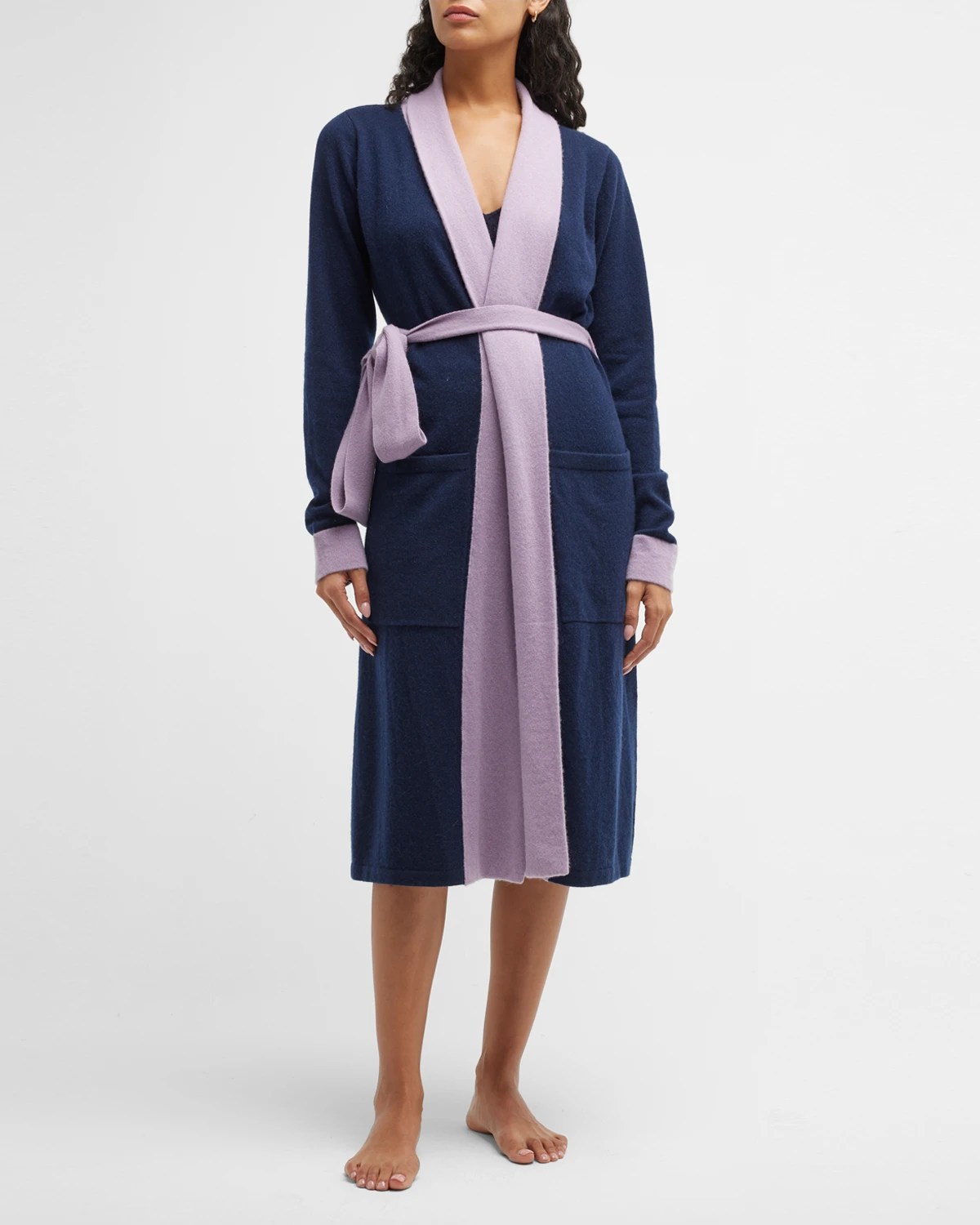 Natori TwoTone Long Sherpa Robe Neiman Marcus