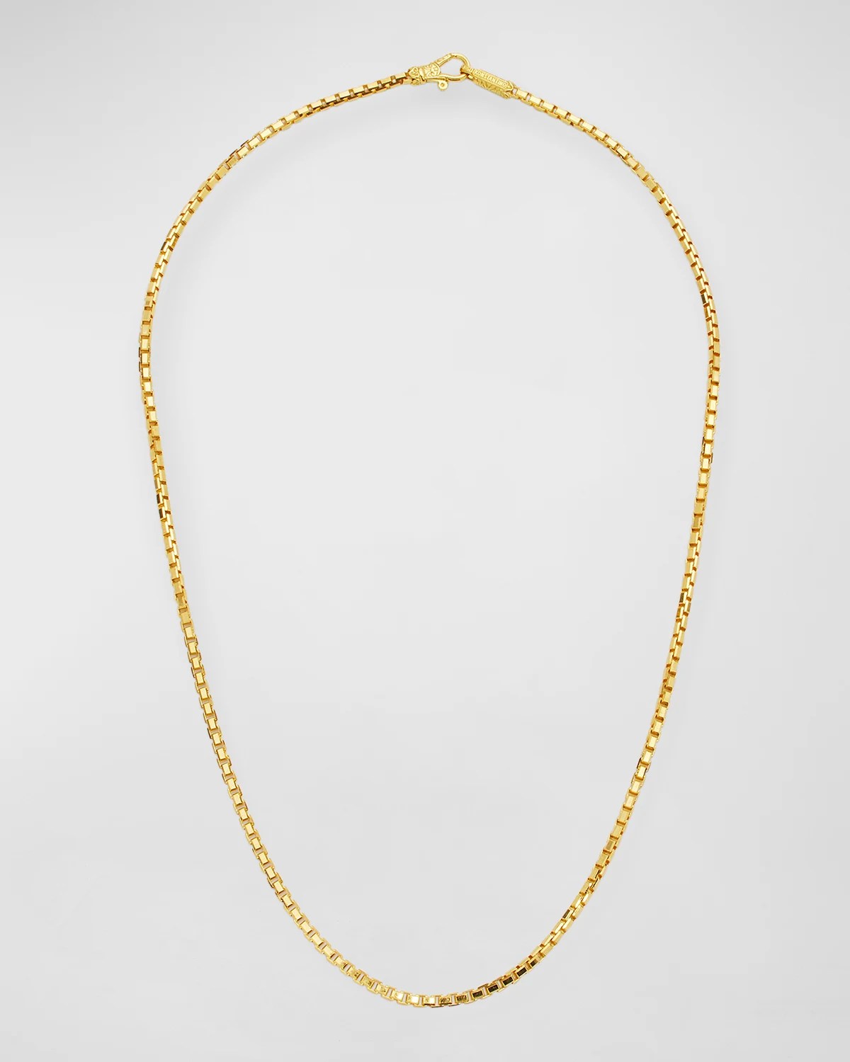 David Yurman Men's Box Chain Necklace in 18K Gold, 1.7mm, 22"L Neiman