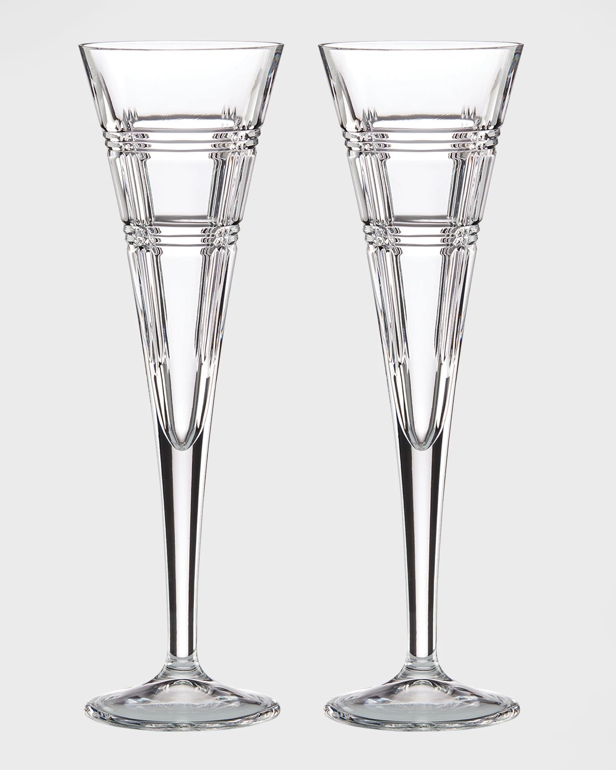 Wedgwood Love Knots Gold Toasting Champagne Flute Pair Neiman Marcus
