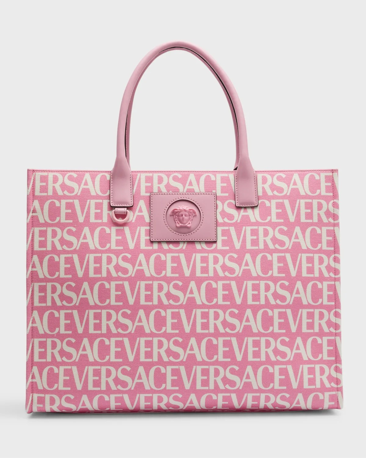Versace La Medusa Logo Canvas Tote Bag Neiman Marcus