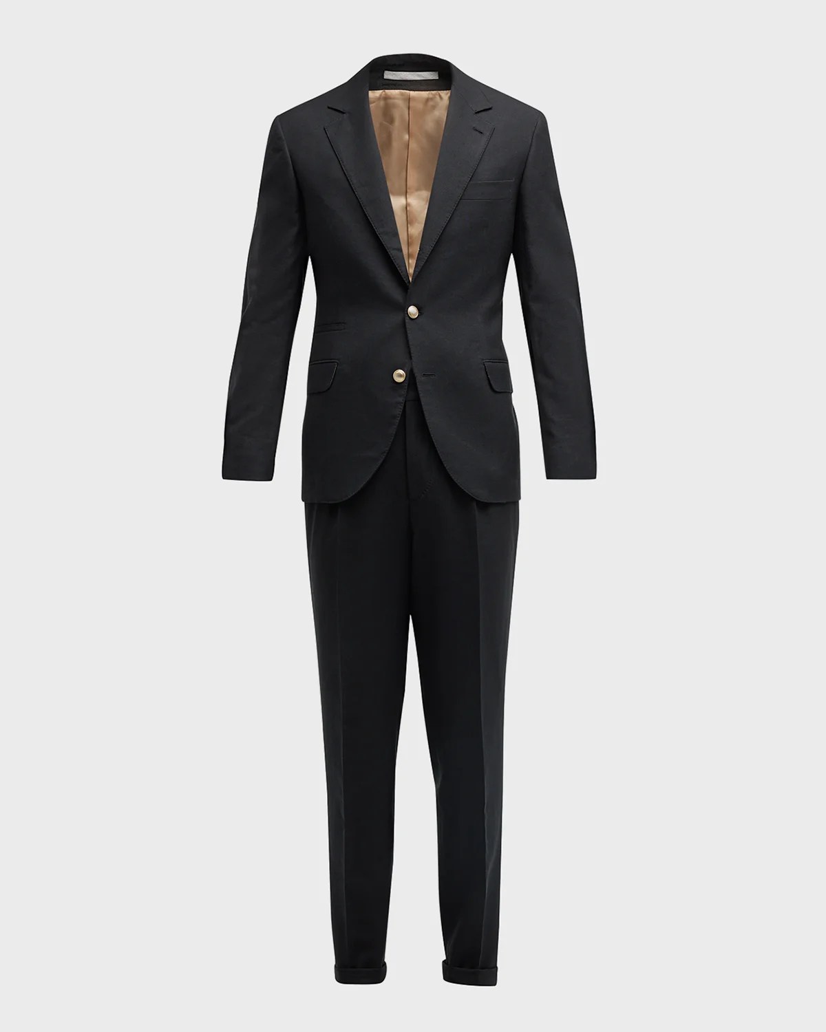 Brunello Cucinelli Men's Solid Linen Suit Neiman Marcus