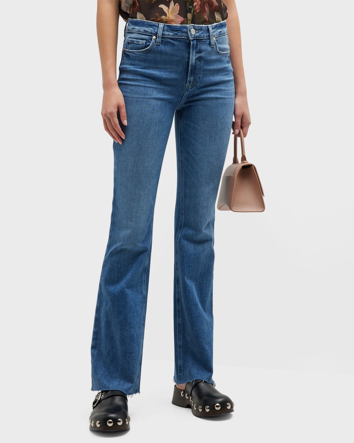 PAIGE Claudine High Rise Ankle Flare Jeans Neiman Marcus