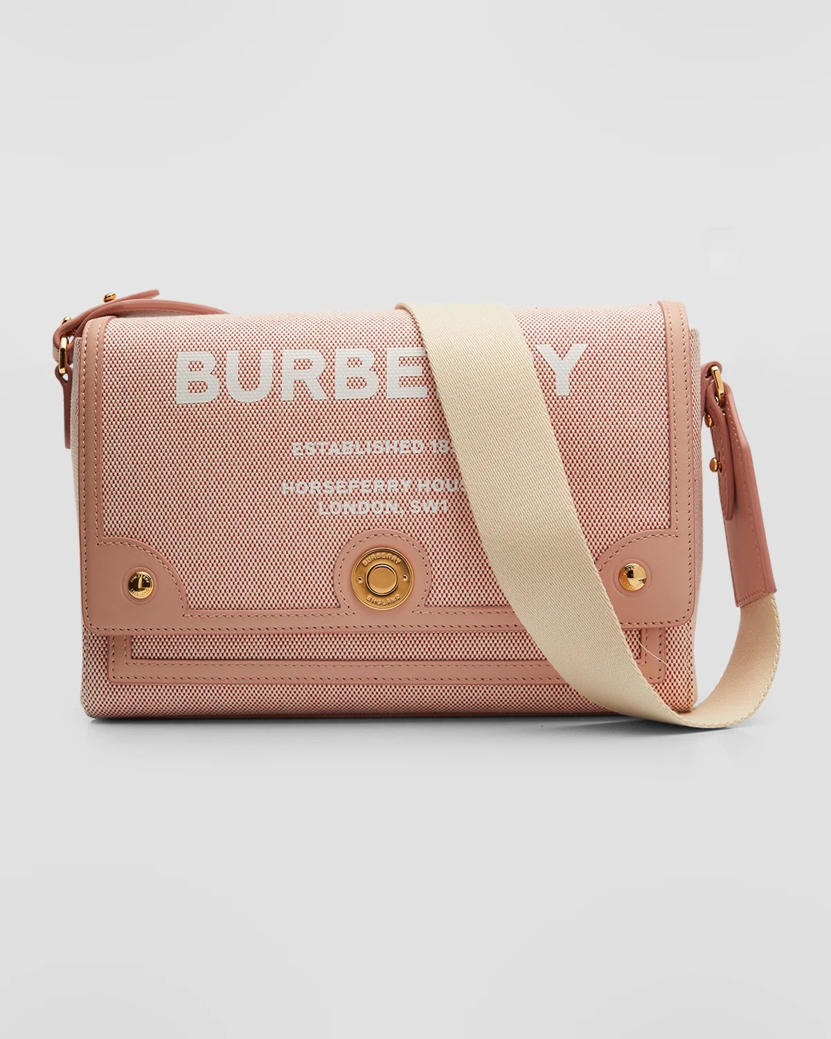Burberry Small Note Check Canvas Crossbody Bag Neiman Marcus