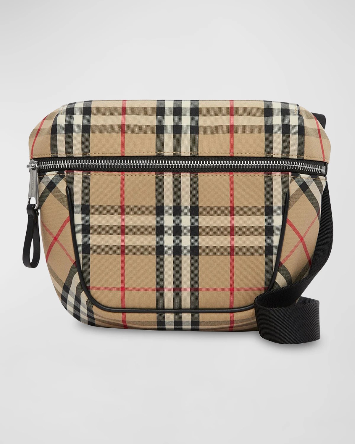 Burberry Men's Vintage Check Leather Crossbody Bag Neiman Marcus